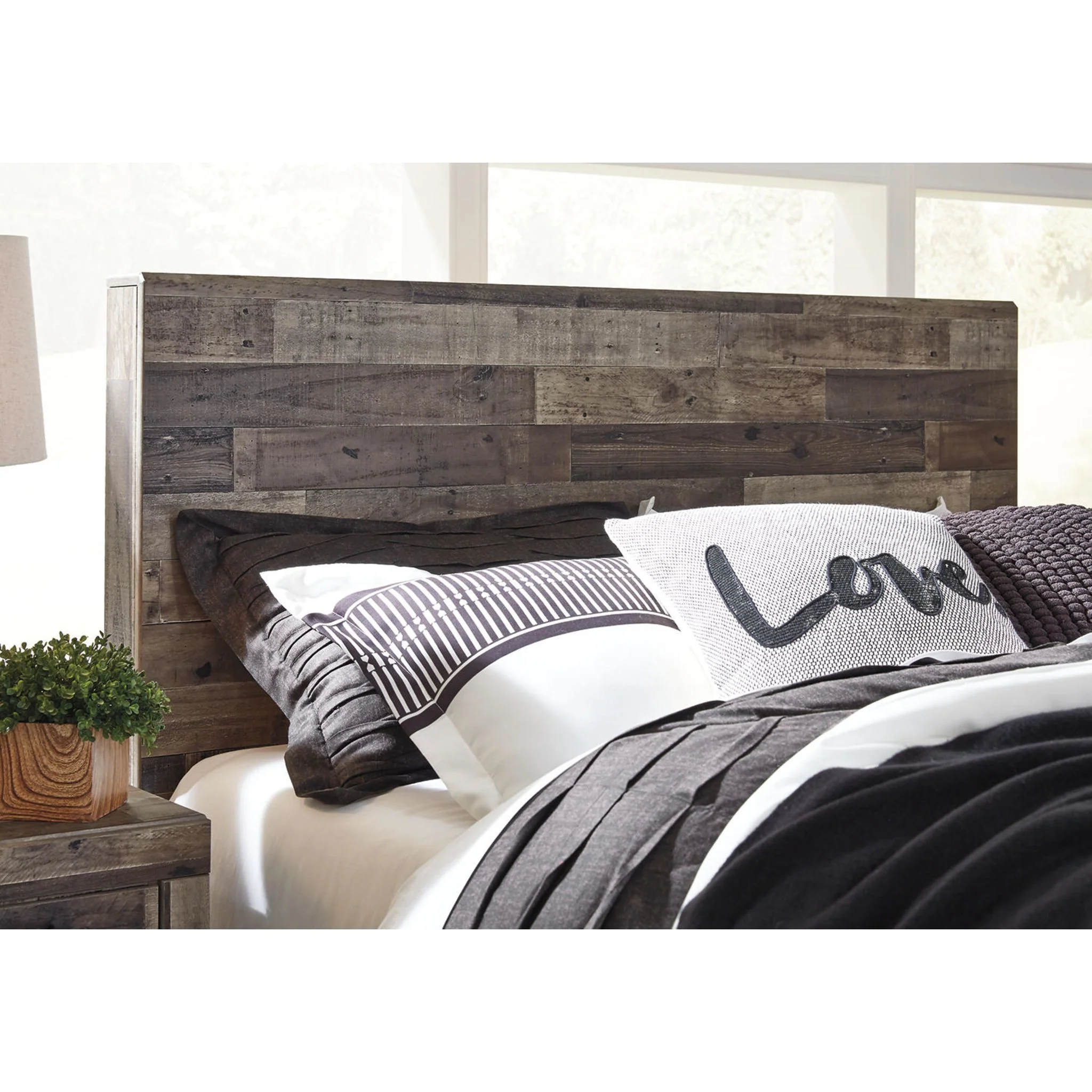 Derekson Panel Headboard - Multi Gray - Image 18
