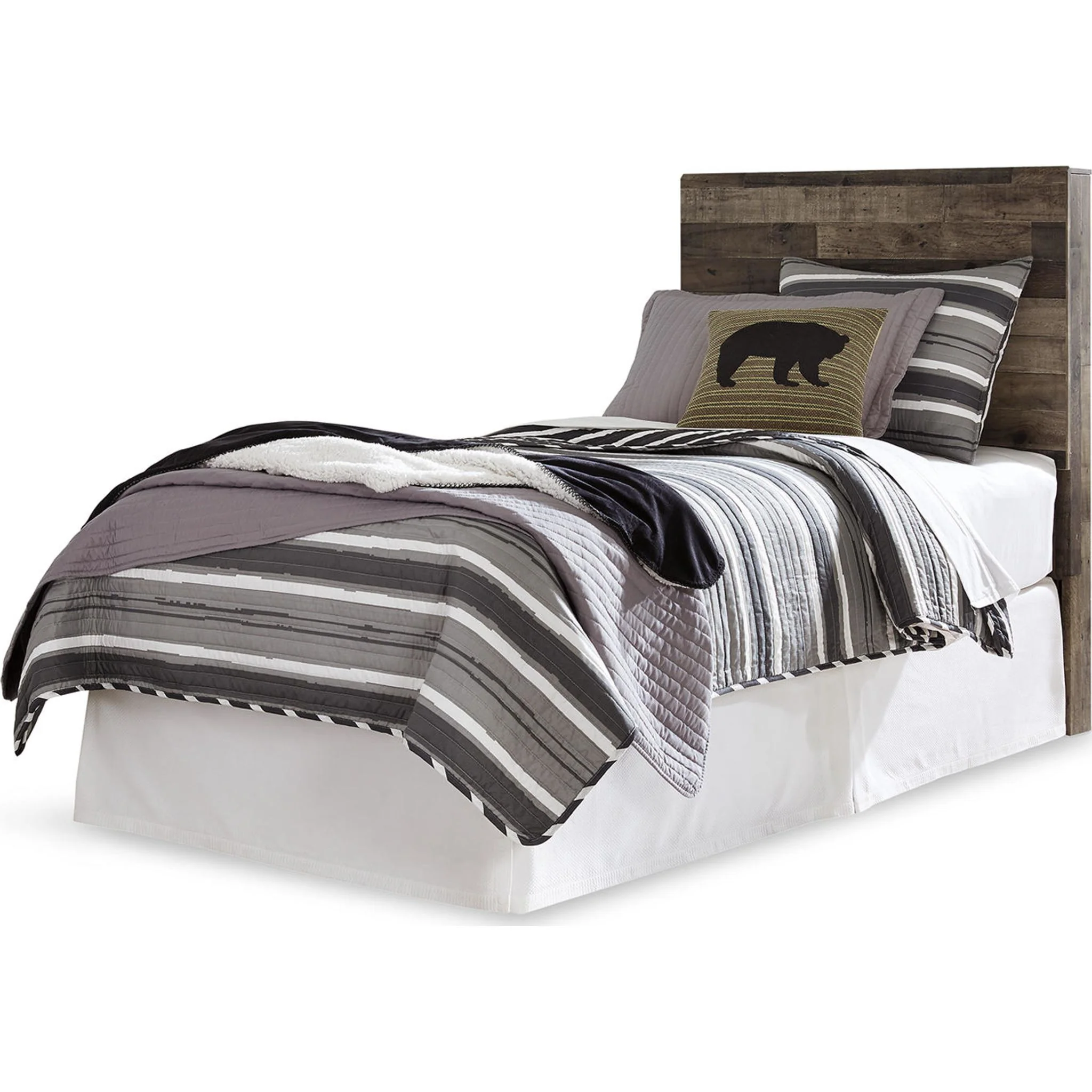 Derekson Panel Headboard - Multi Gray - Image 6