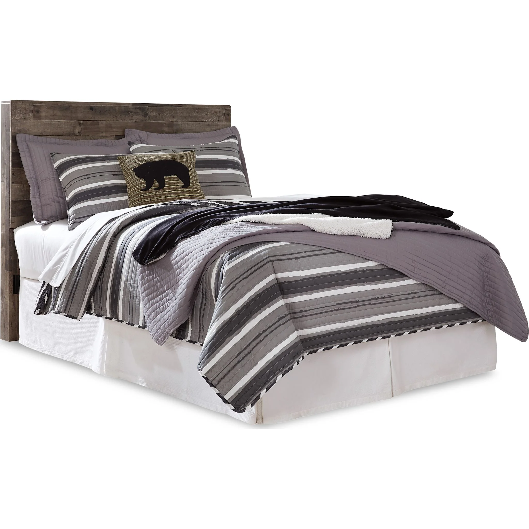 Derekson Panel Headboard - Multi Gray - Image 8