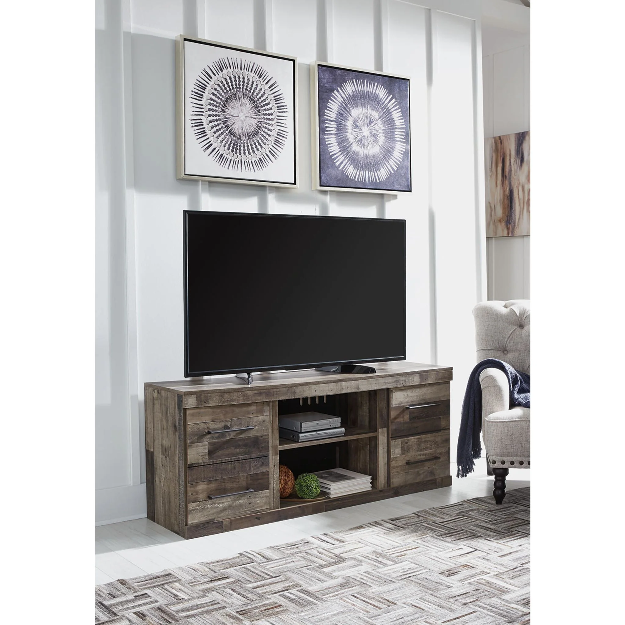 Derekson TV Stand - Multi Gray - Image 2