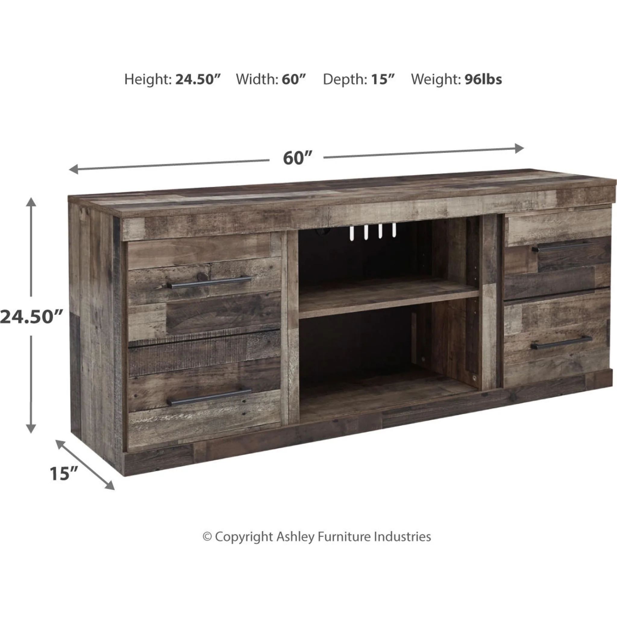 Derekson TV Stand - Multi Gray - Image 4