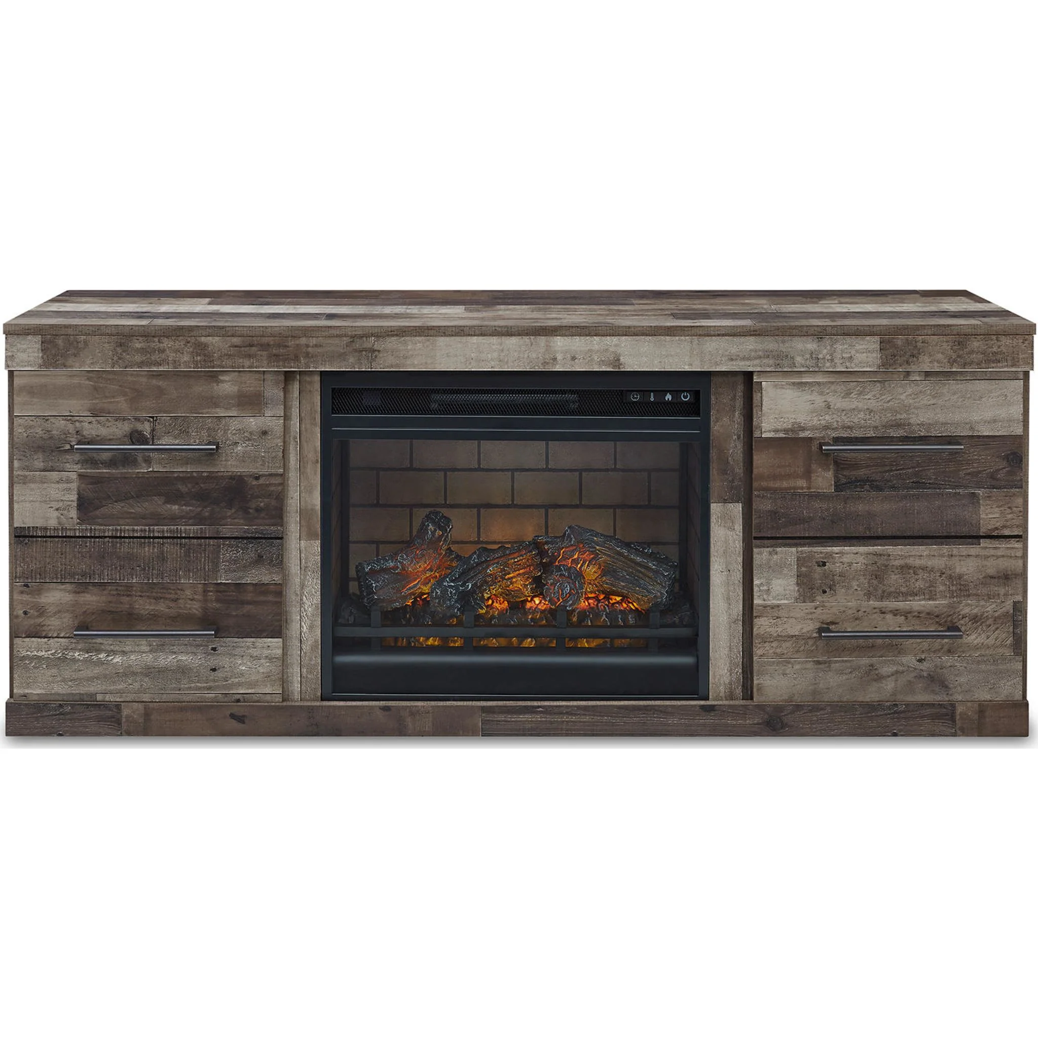 Derekson TV Stand with Fireplace - Multi Gray - Image 4