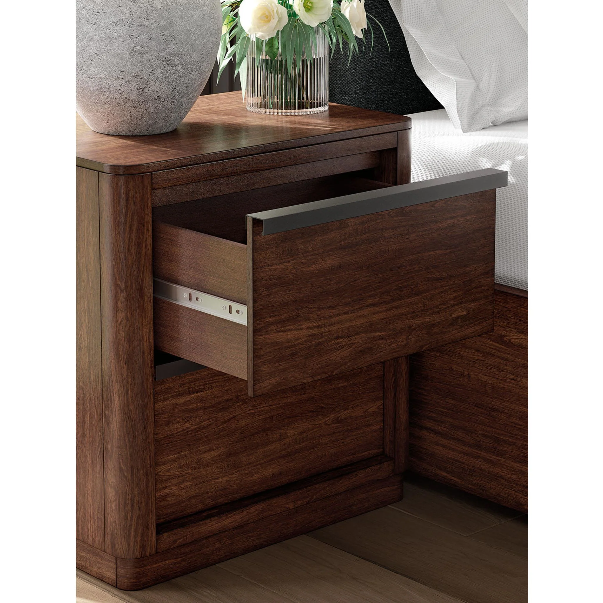 Dilenno 6 Piece Queen Canopy Bedroom - Dark Brown - Image 12