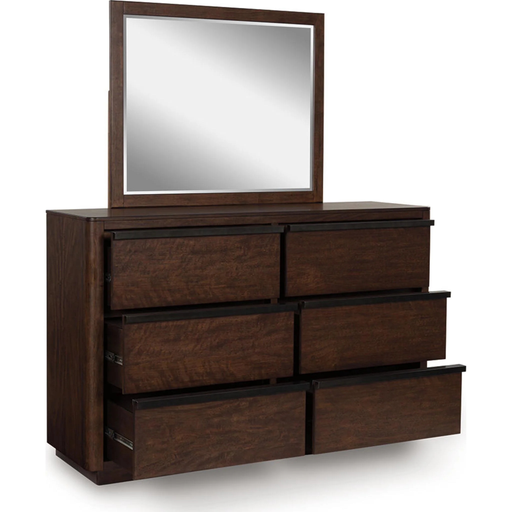 Dilenno 6 Piece Queen Canopy Bedroom - Dark Brown - Image 2