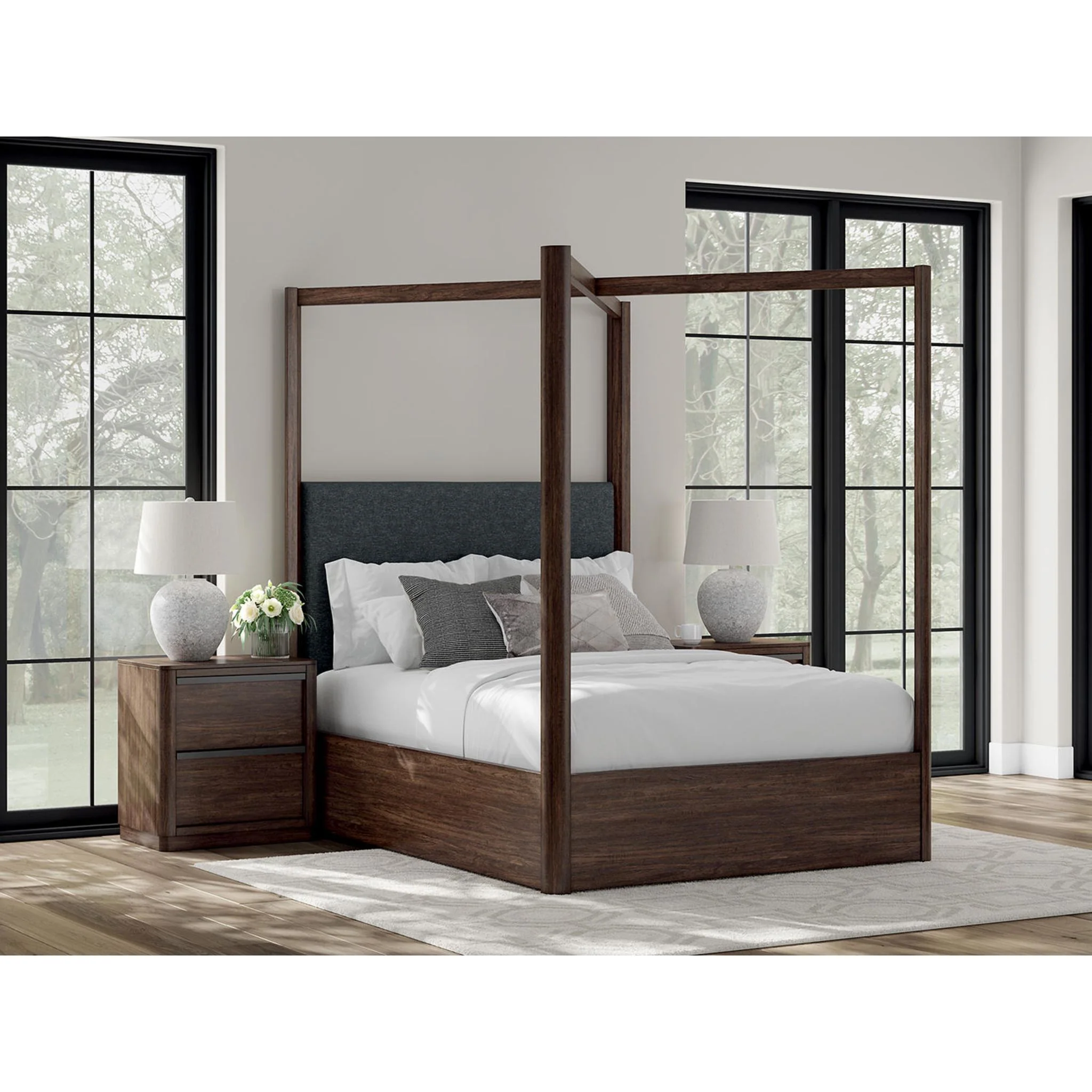 Dilenno Canopy Bed - Dark Brown - Image 5