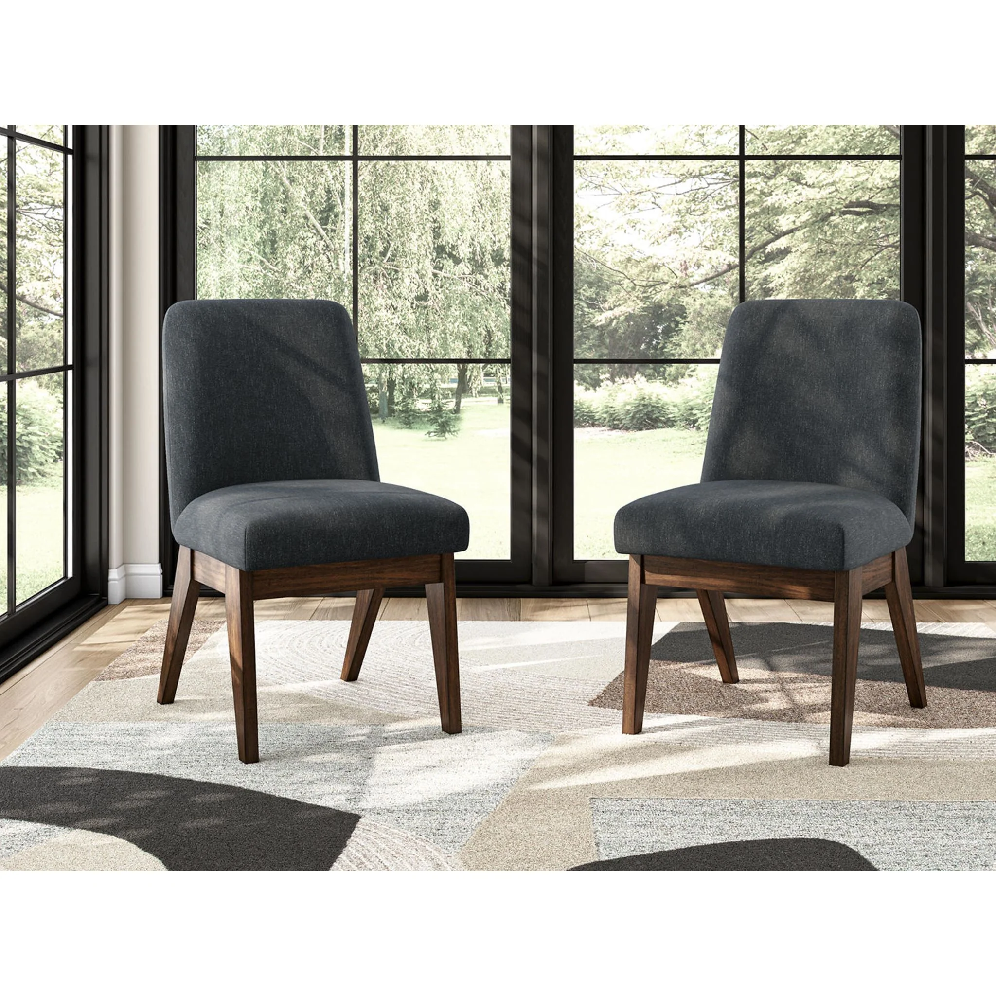 Dilenno Dining Chair - Black/Dark Brown - (PCD857-01) - Image 2