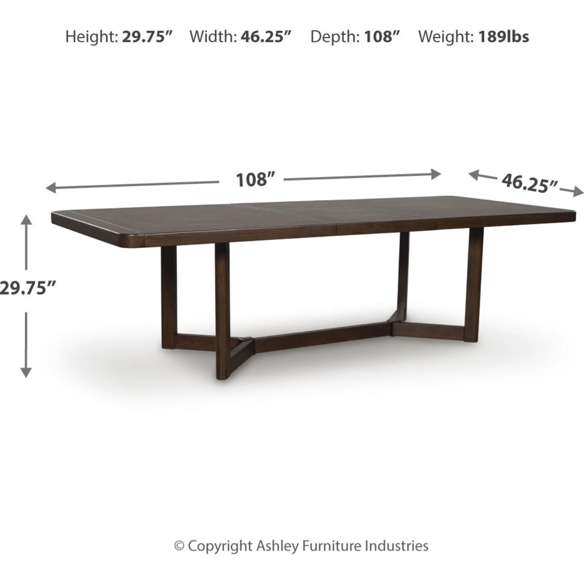 Dilenno Dining Extension Table - Dark Brown - (PCD857-35) - Image 3