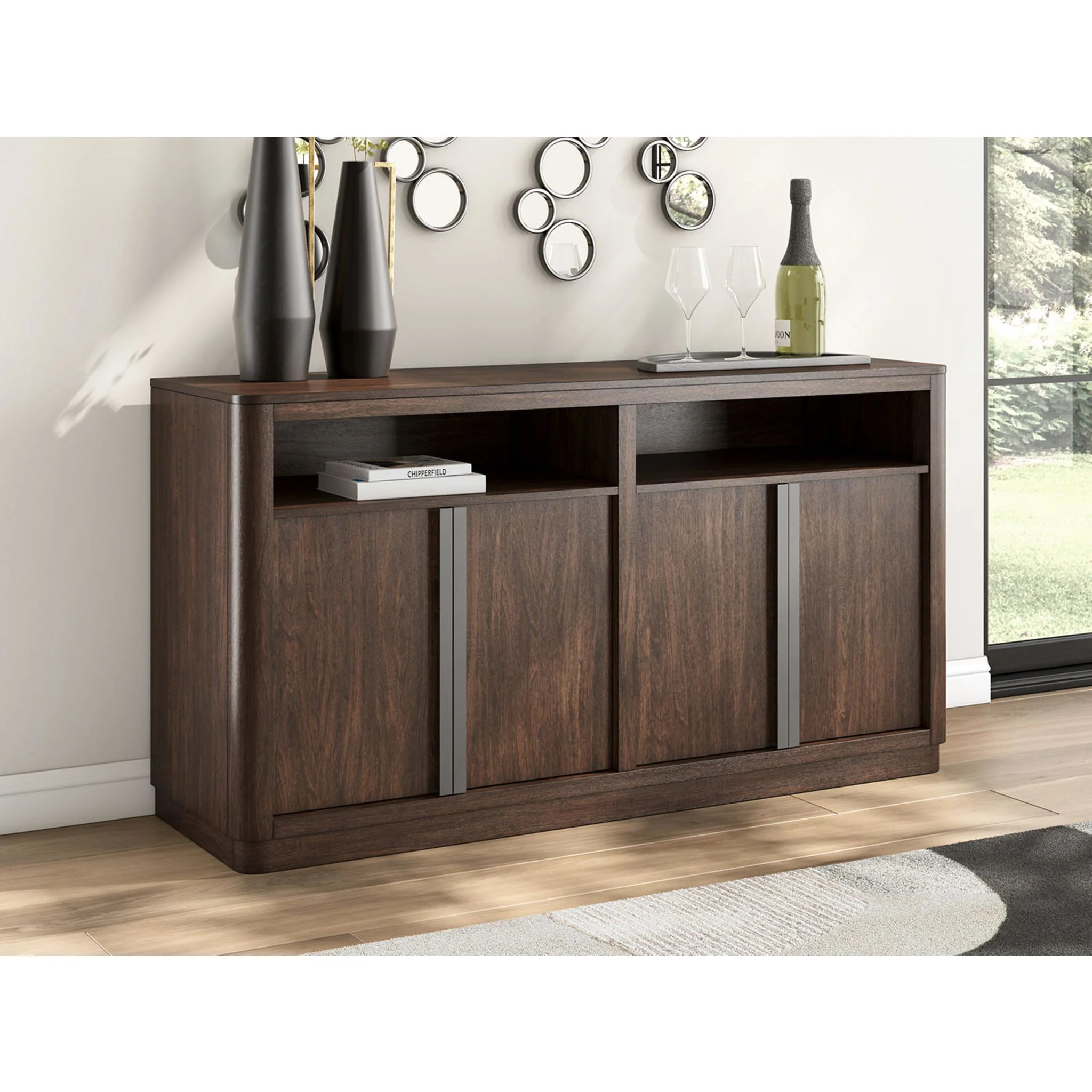 Dilenno Dining Server - Dark Brown - (PCD857-60) - Image 2