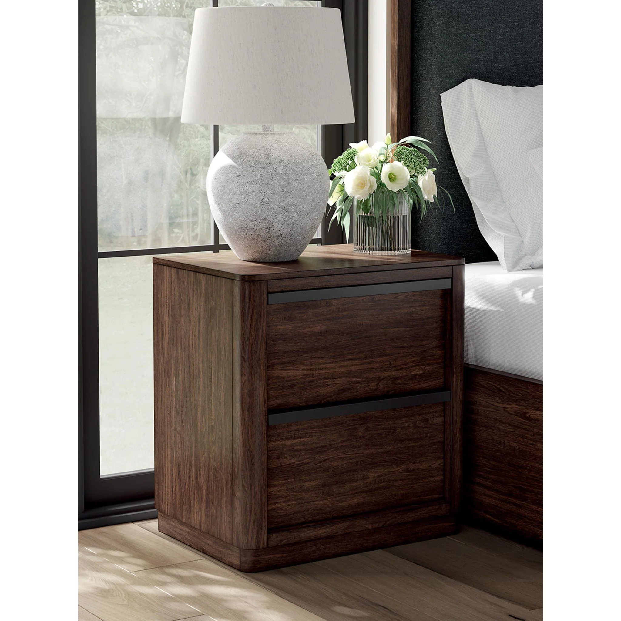 Dilenno Nightstand - Dark Brown - Image 2
