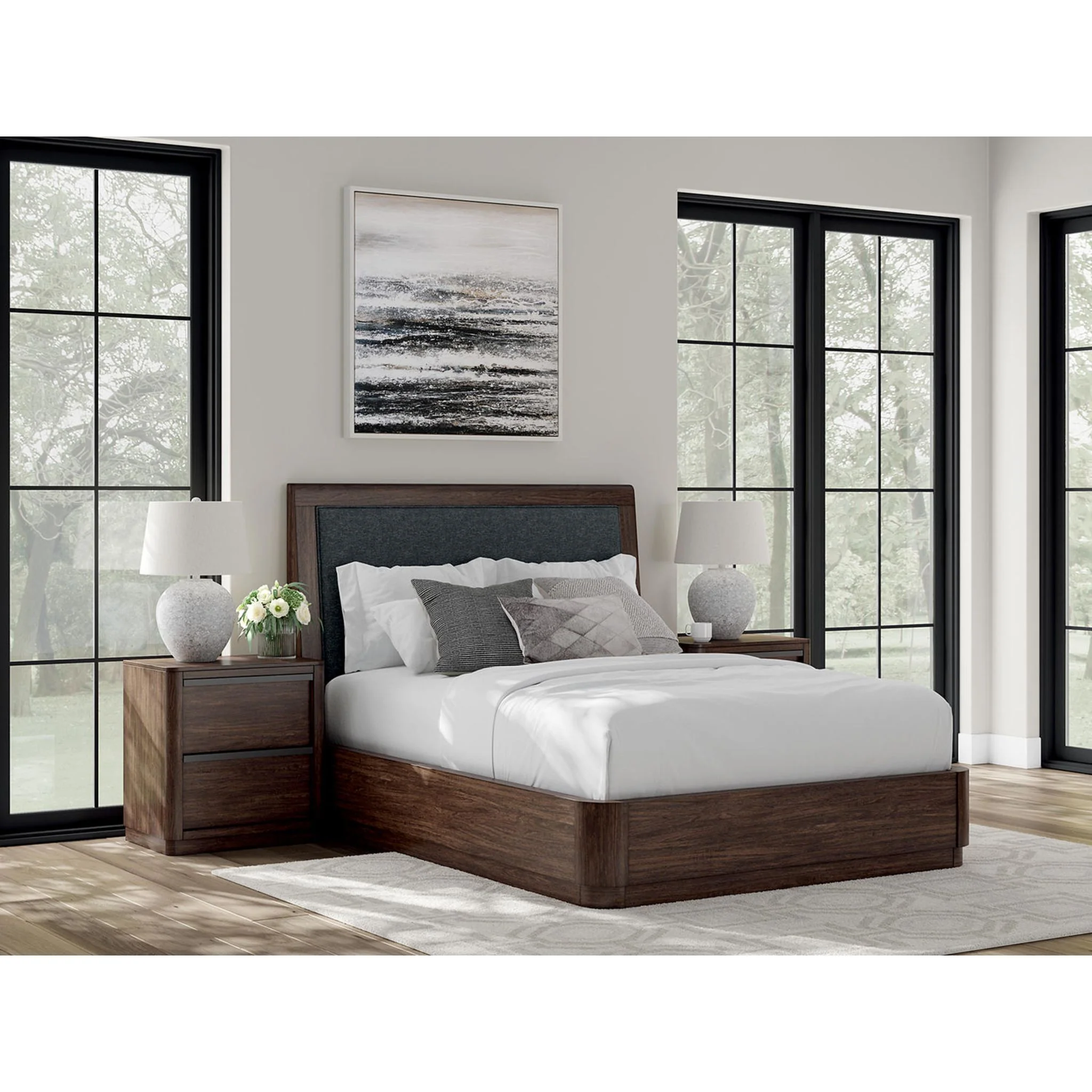 Dilenno Panel Bed - Dark Brown - Image 4