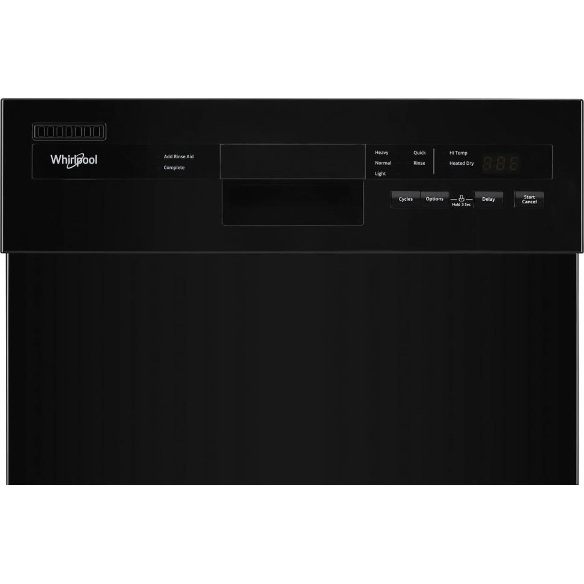 Whirlpool Small-Space Compact Dishwasher with Stainless Steel Tub -Black (WDPS5118PB) - Image 3