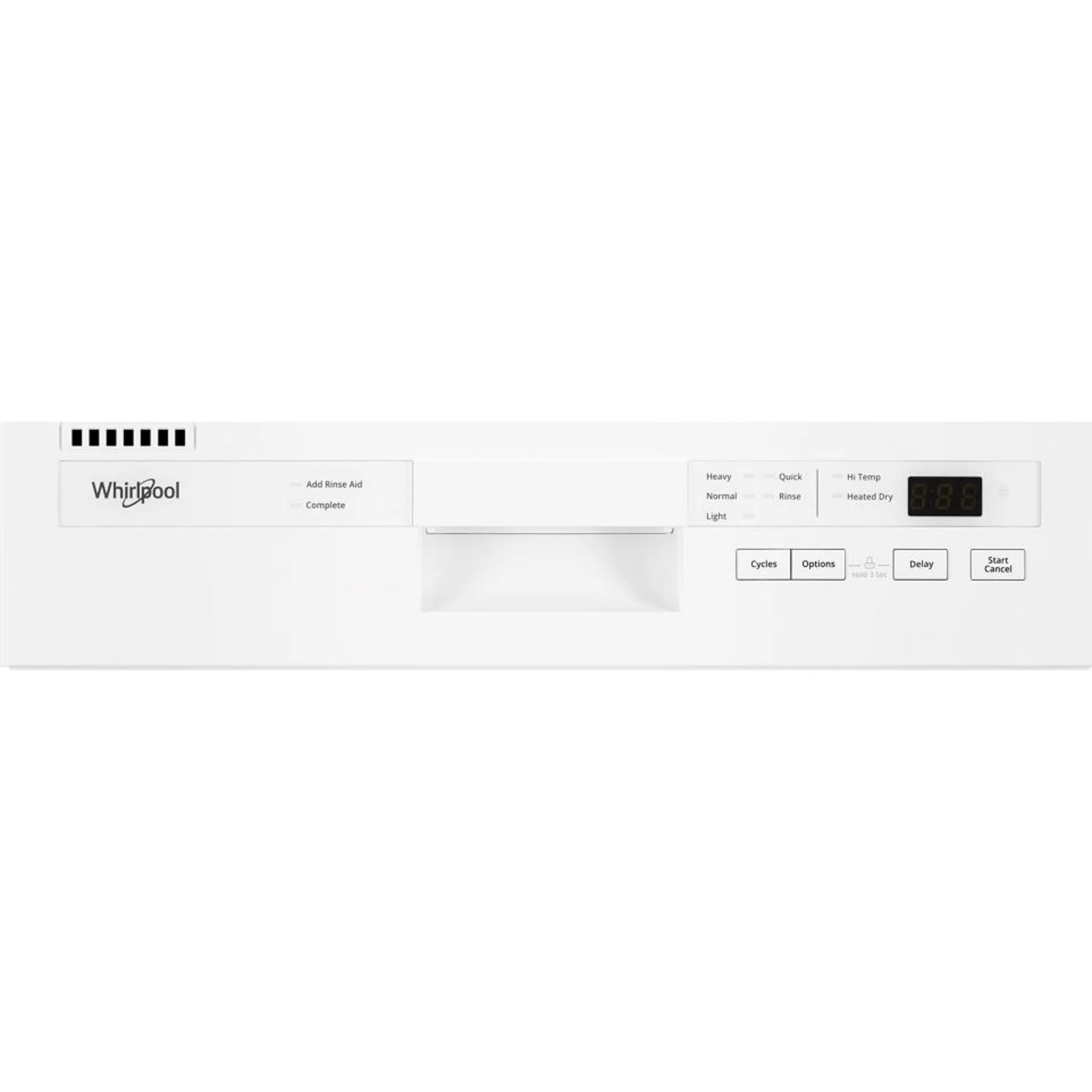 Whirlpool Small-Space Compact Dishwasher with Stainless Steel Tub -White (WDPS5118PW) - Image 5