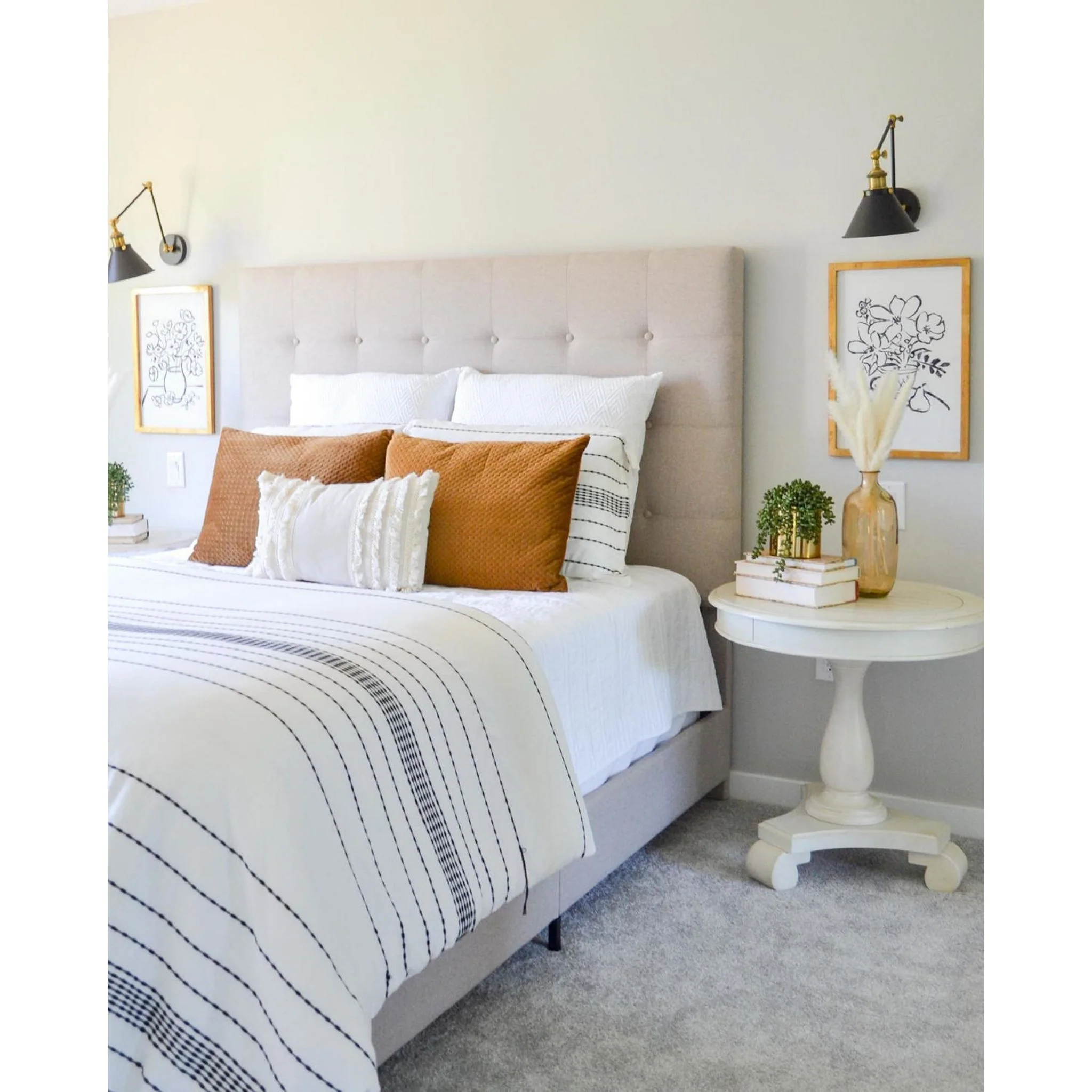 Dolante Upholstered Bed - Beige - Image 21