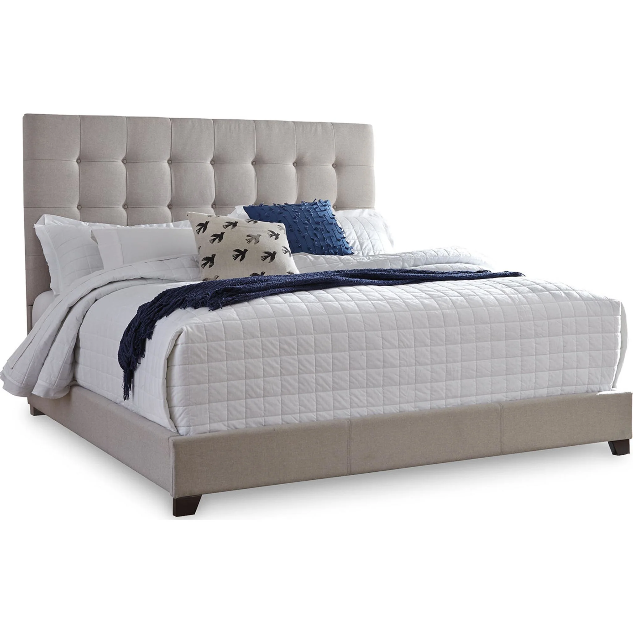 Dolante Upholstered Bed - Beige - Image 31