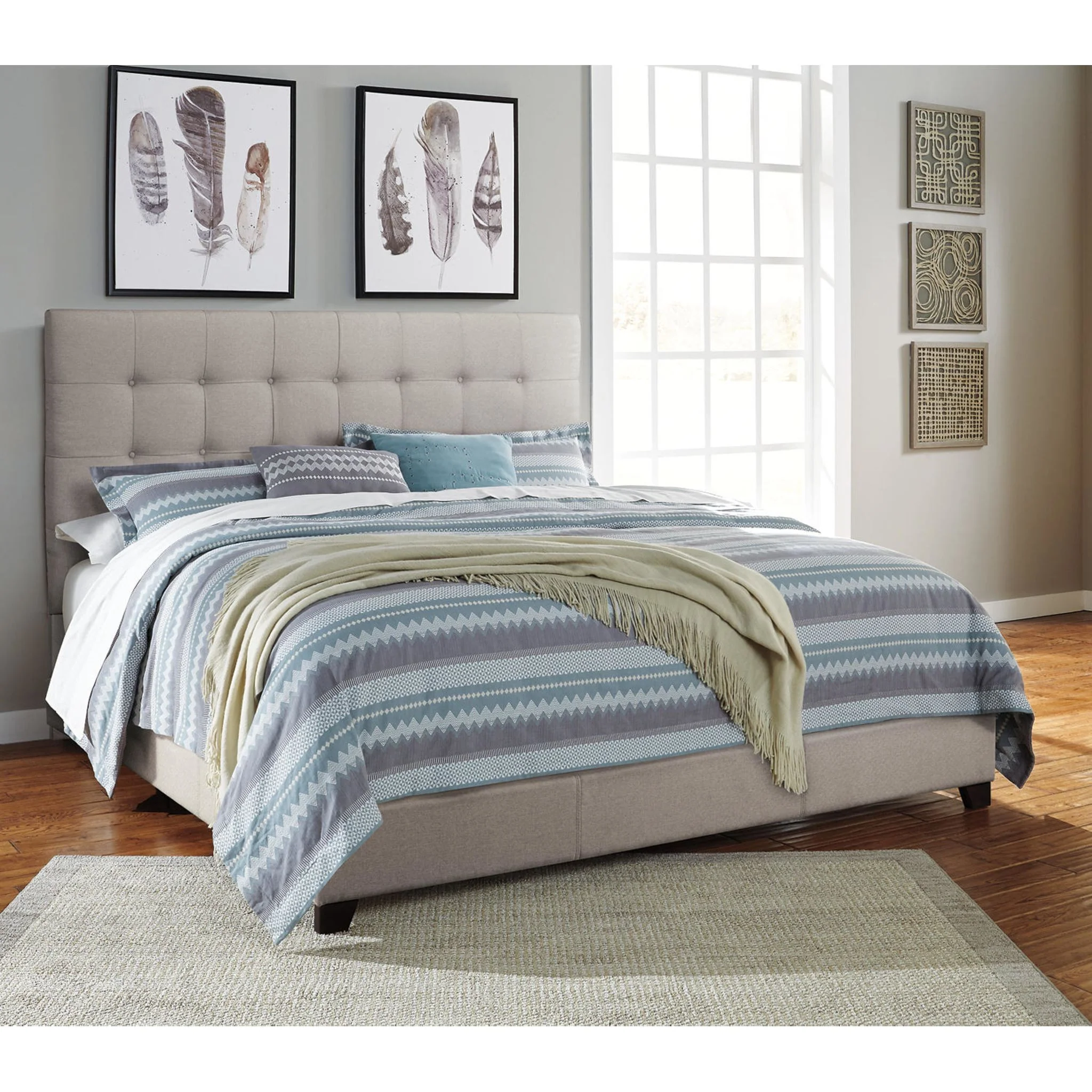 Dolante Upholstered Bed - Beige - Image 72