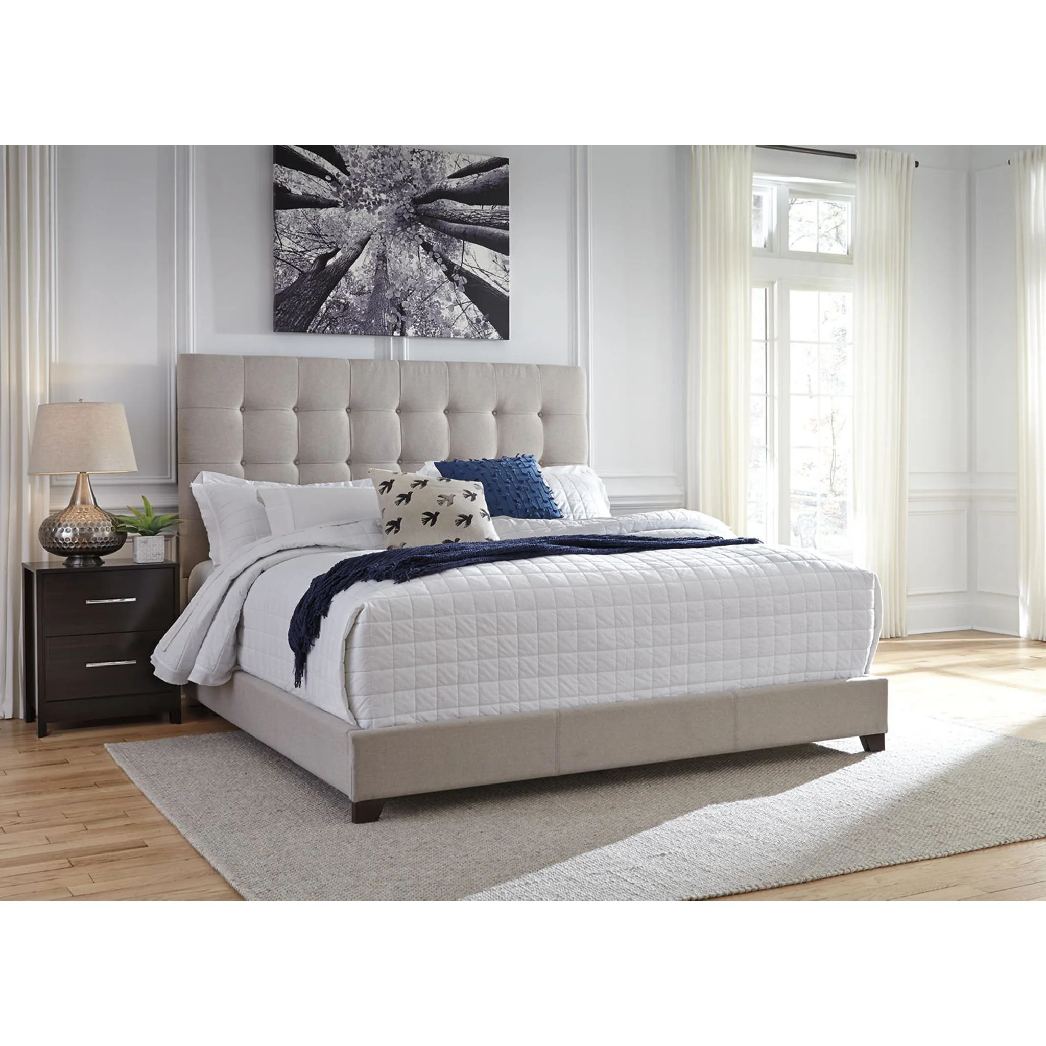 Dolante Upholstered Bed - Beige - Image 74