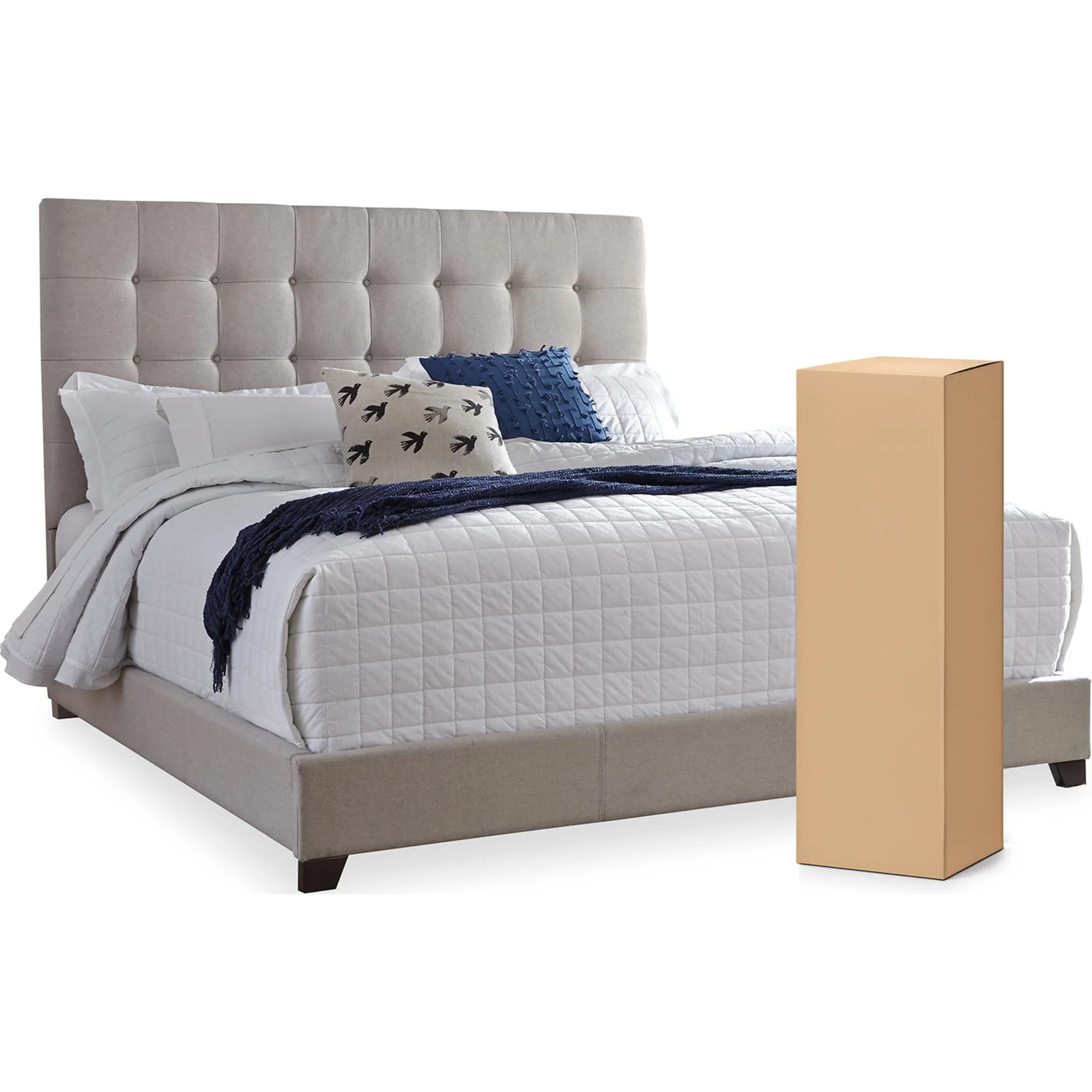 Dolante Upholstered Bed - Beige - Image 75
