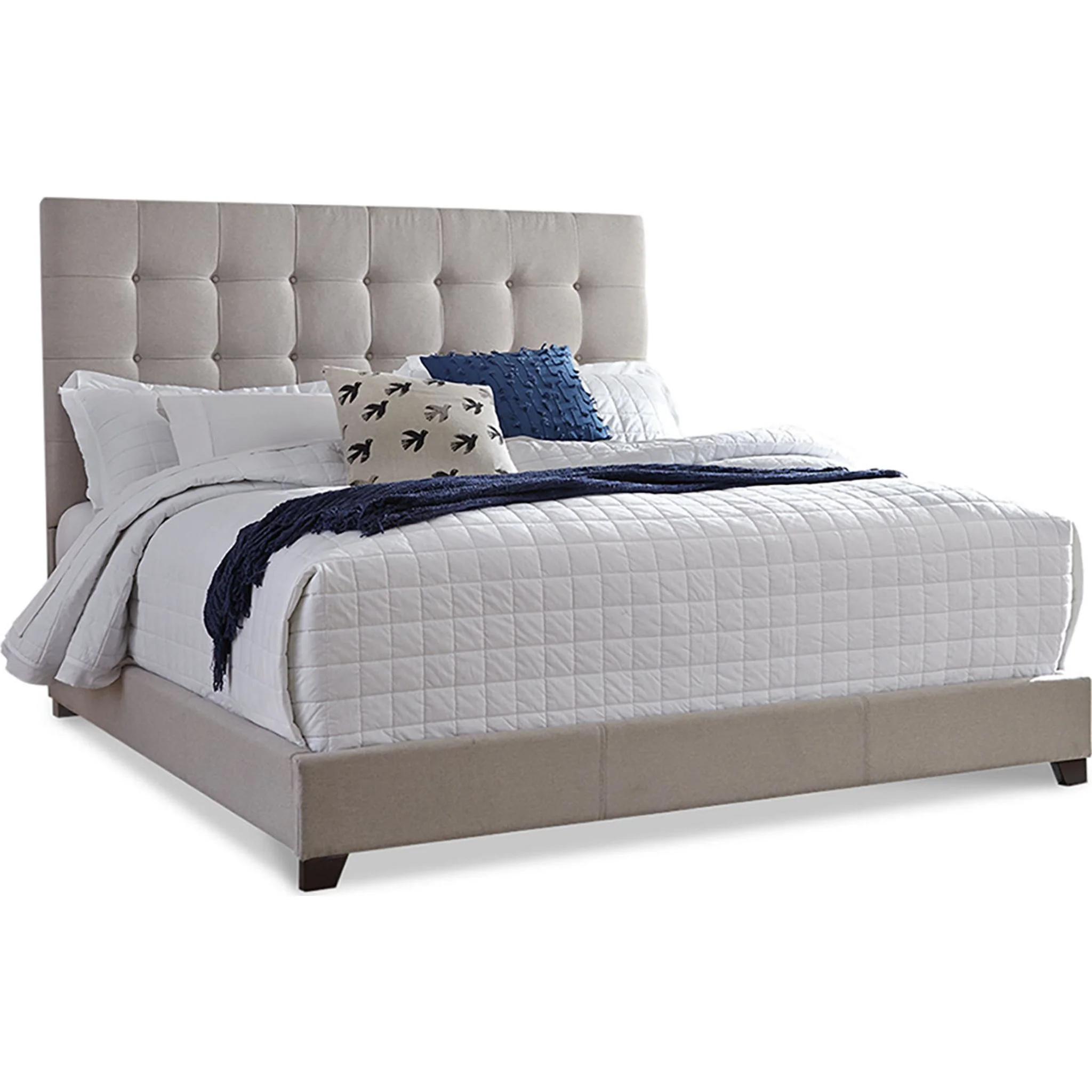 Dolante Upholstered Bed - Beige - Image 78