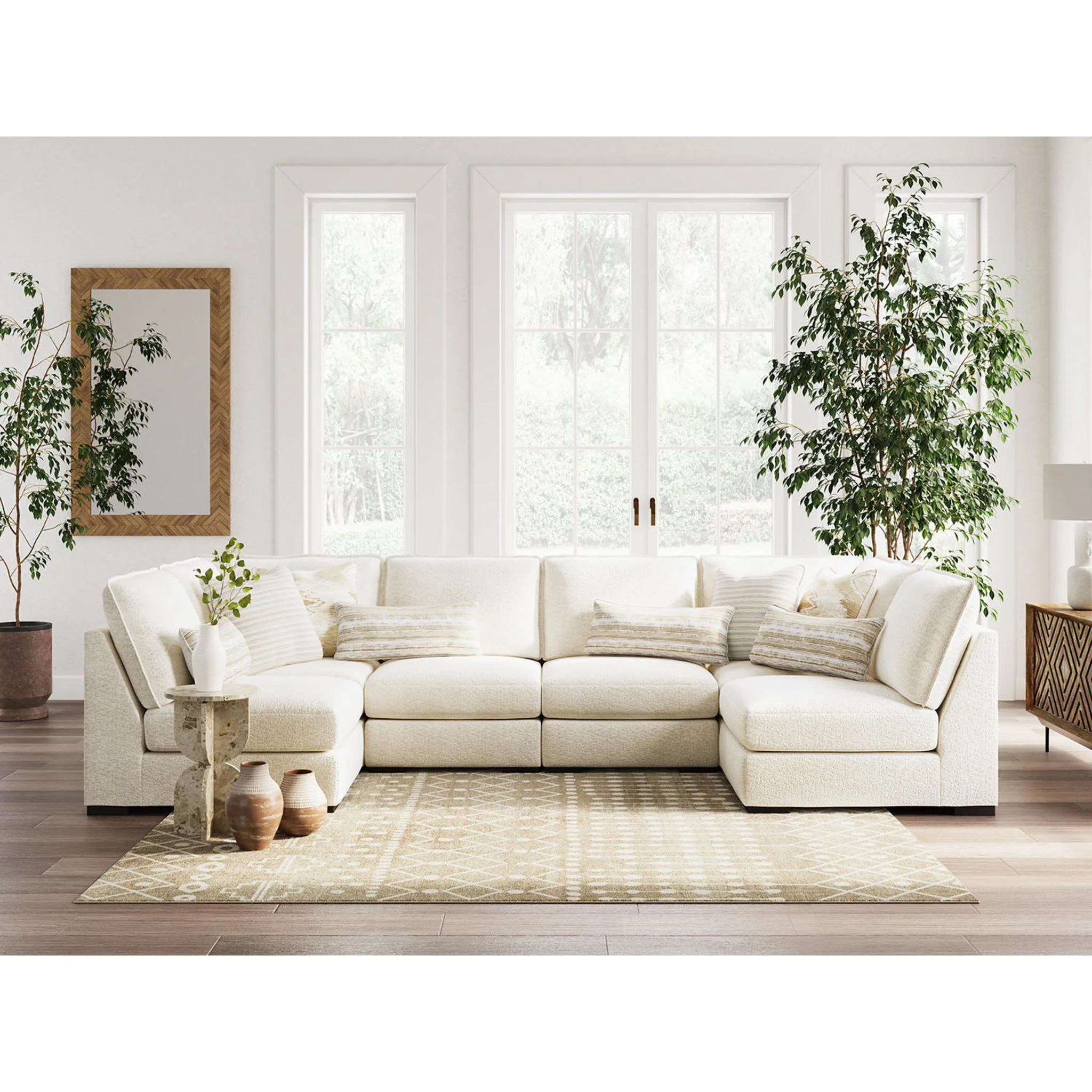 Donelson Creek 6 Piece Sectional - Vanilla - Image 5