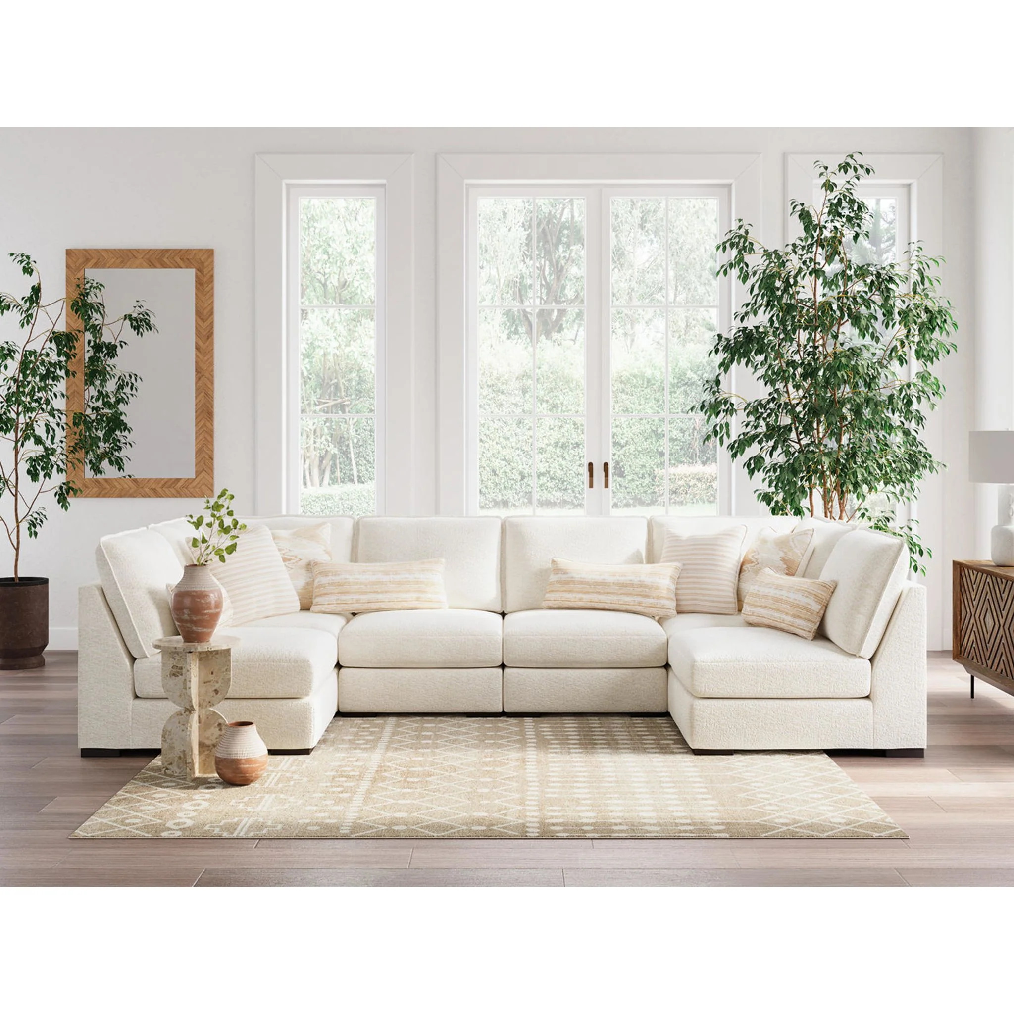Donelson Creek 6 Piece Sectional - Vanilla - Image 8