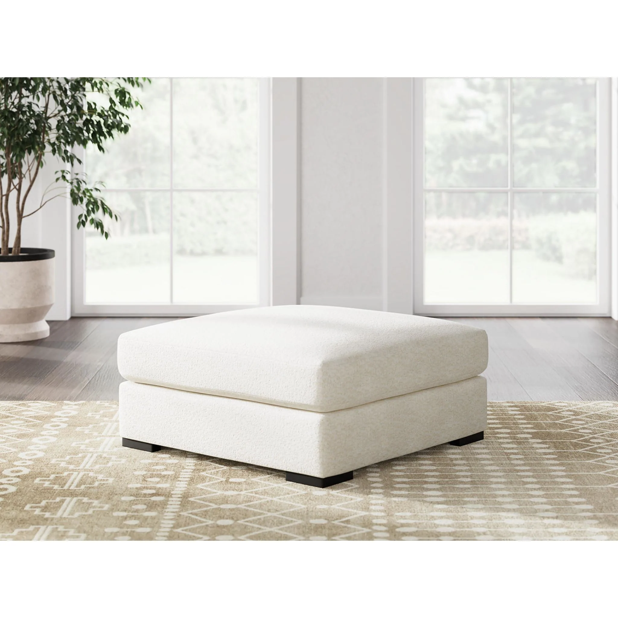 Donelson Creek Oversized Accent Ottoman - Vanilla - Image 2