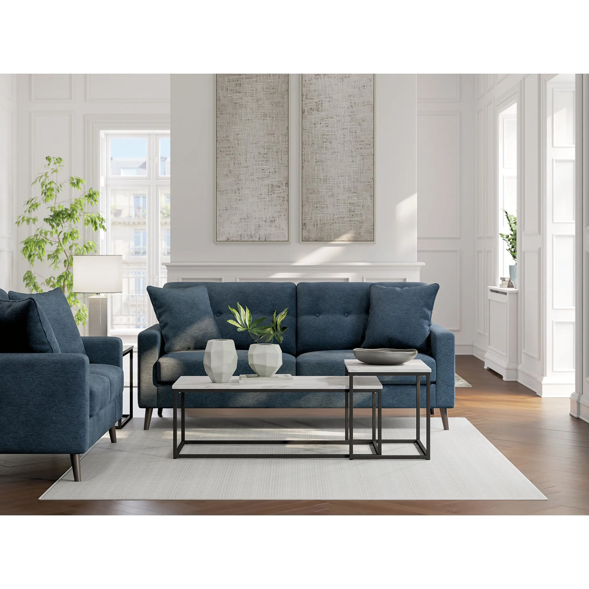 Donnesta 3 Pack Tables - White - Image 8