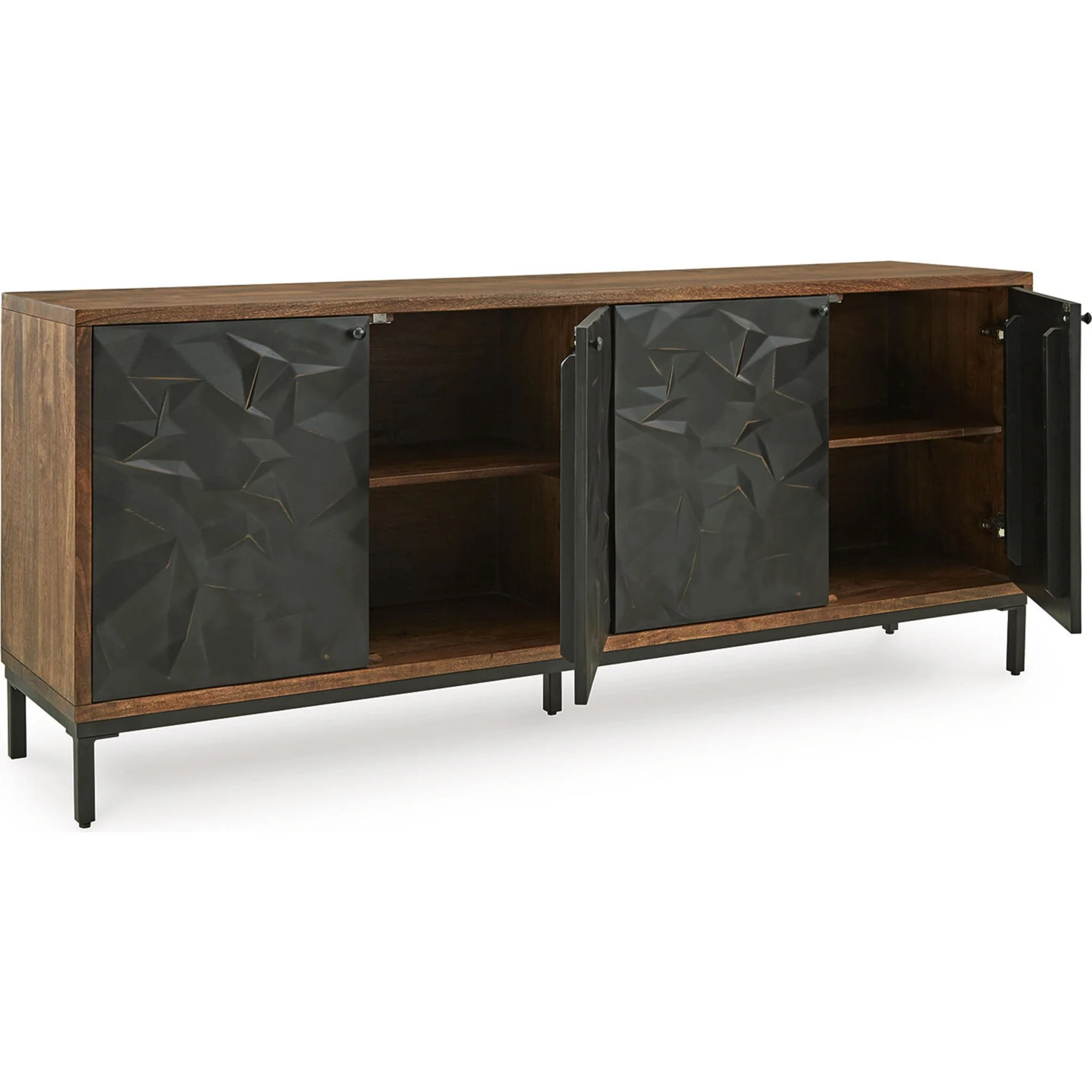 Dorannby Accent Cabinet - Black/Brown - Image 3