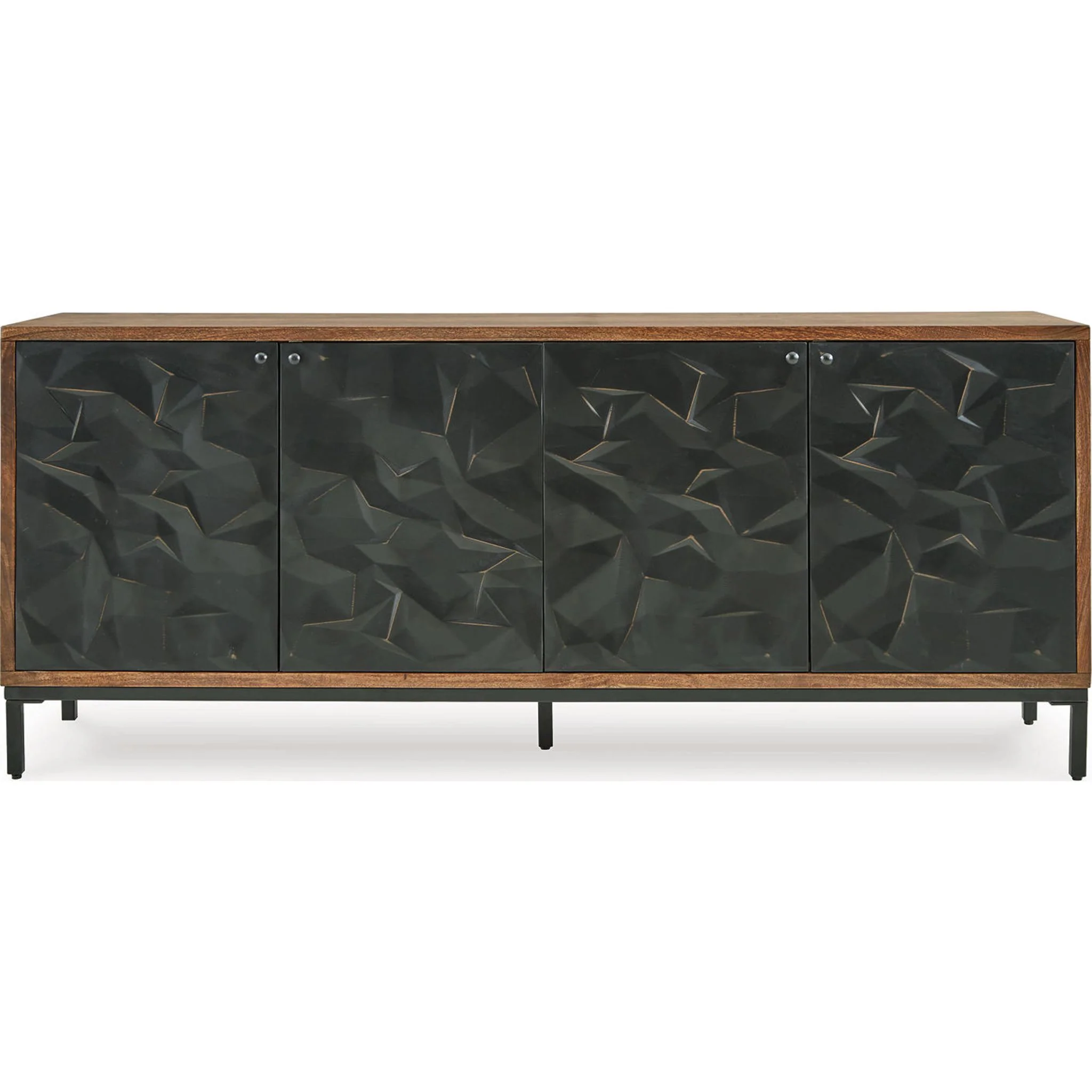 Dorannby Accent Cabinet - Black/Brown - Image 7
