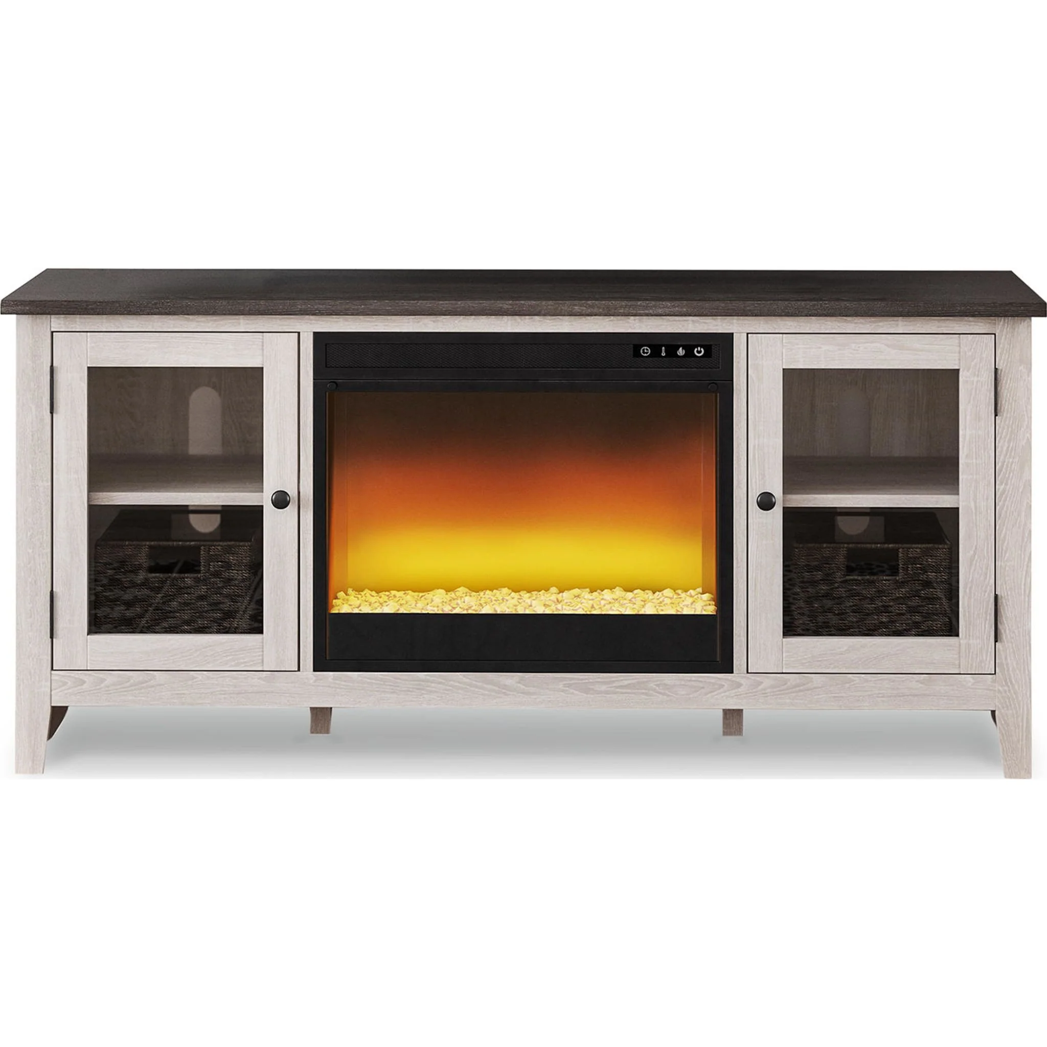 Dorrinson Credenza With Fireplace - Two-tone - Image 3