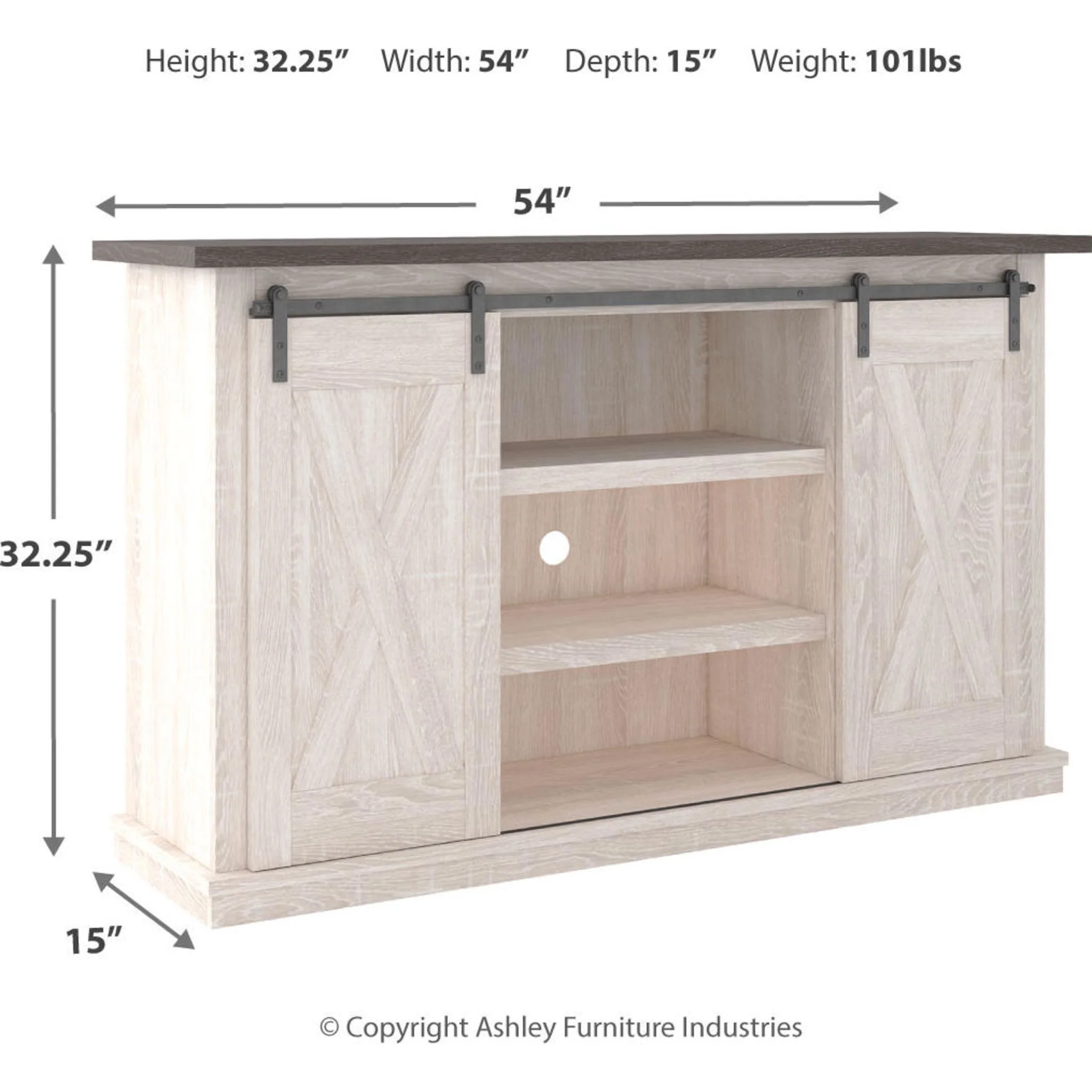 Dorrinson TV Stand - Two-tone - Image 30