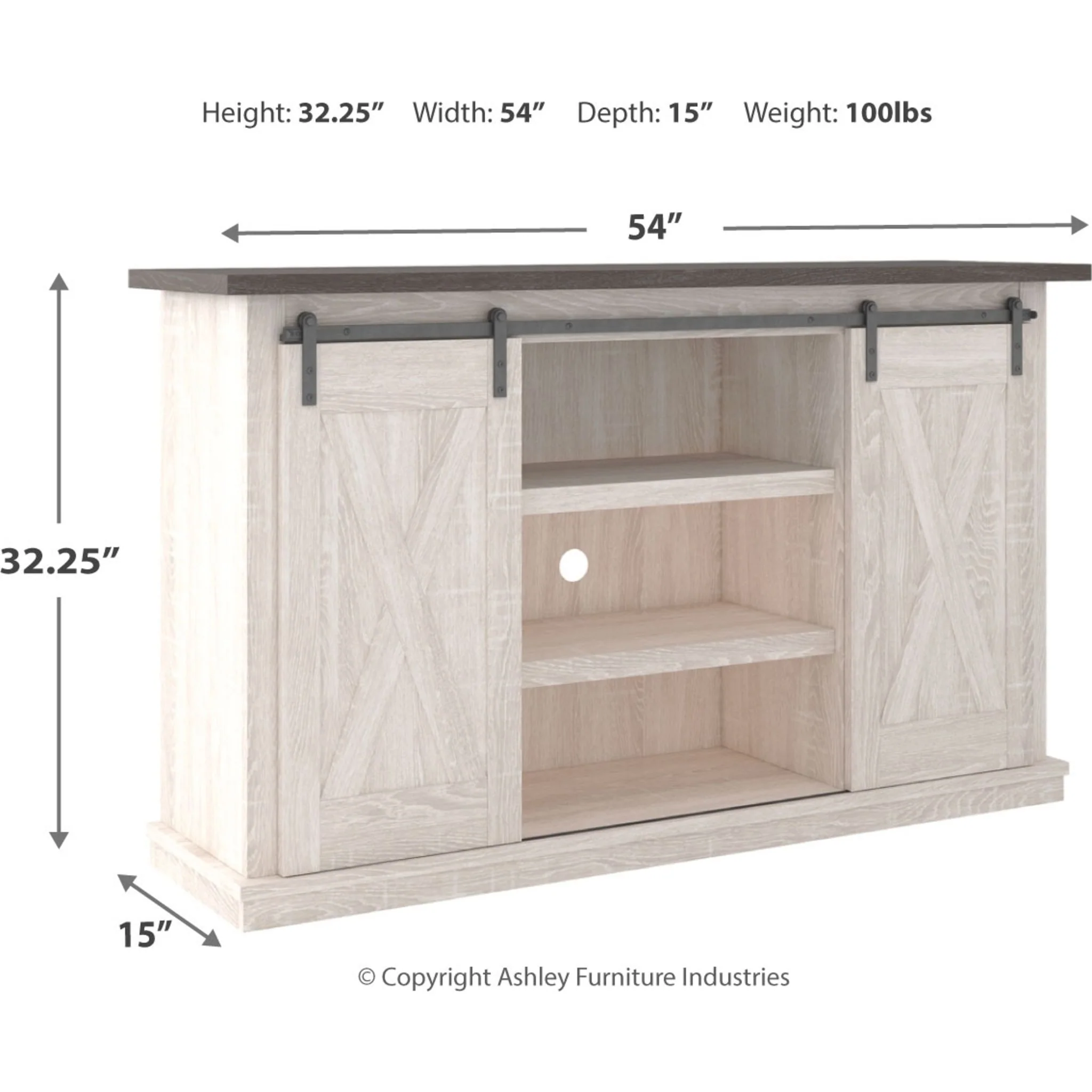 Dorrinson TV Stand - Two-tone - Image 9