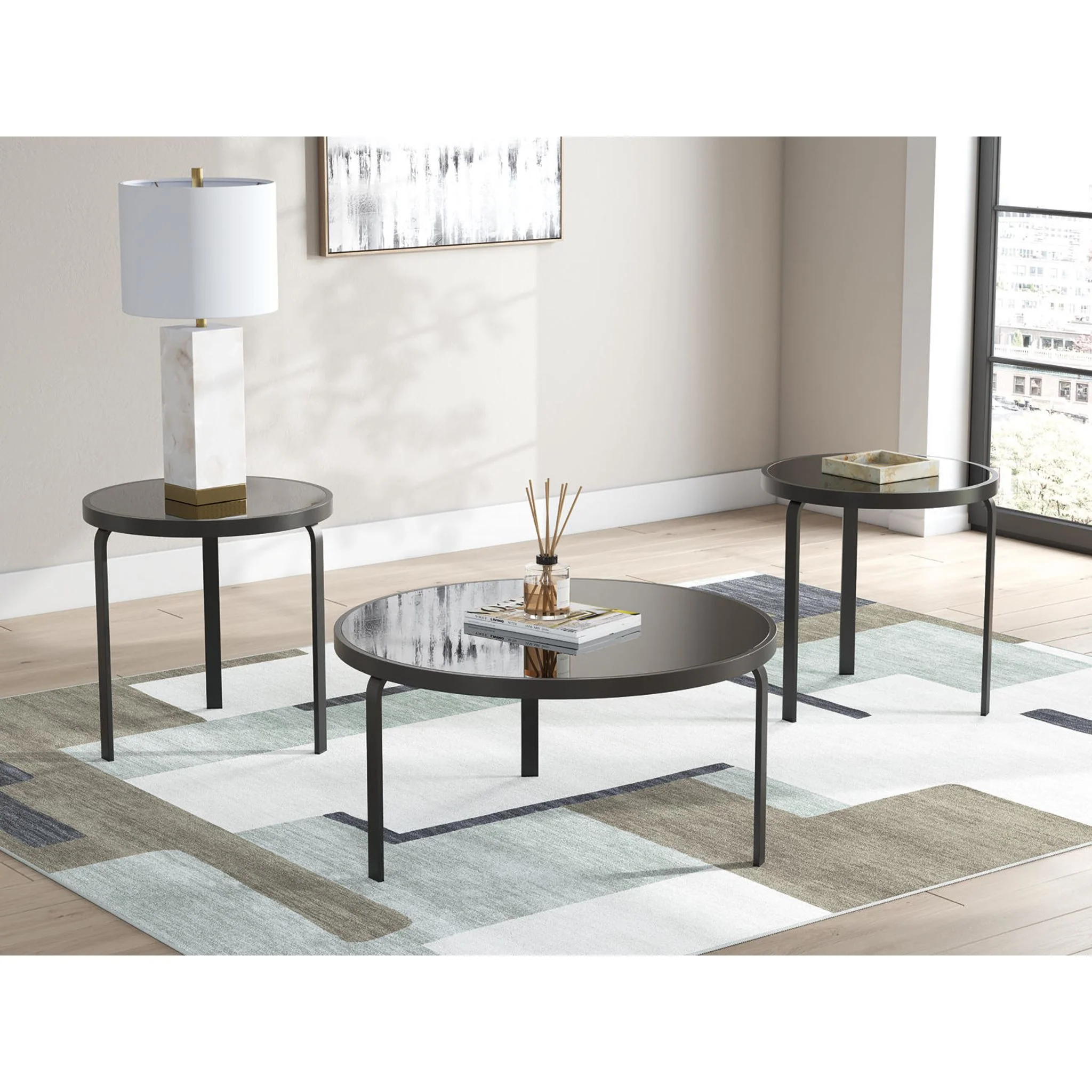 Dorylin 3 Pack Tables - Black - Image 2