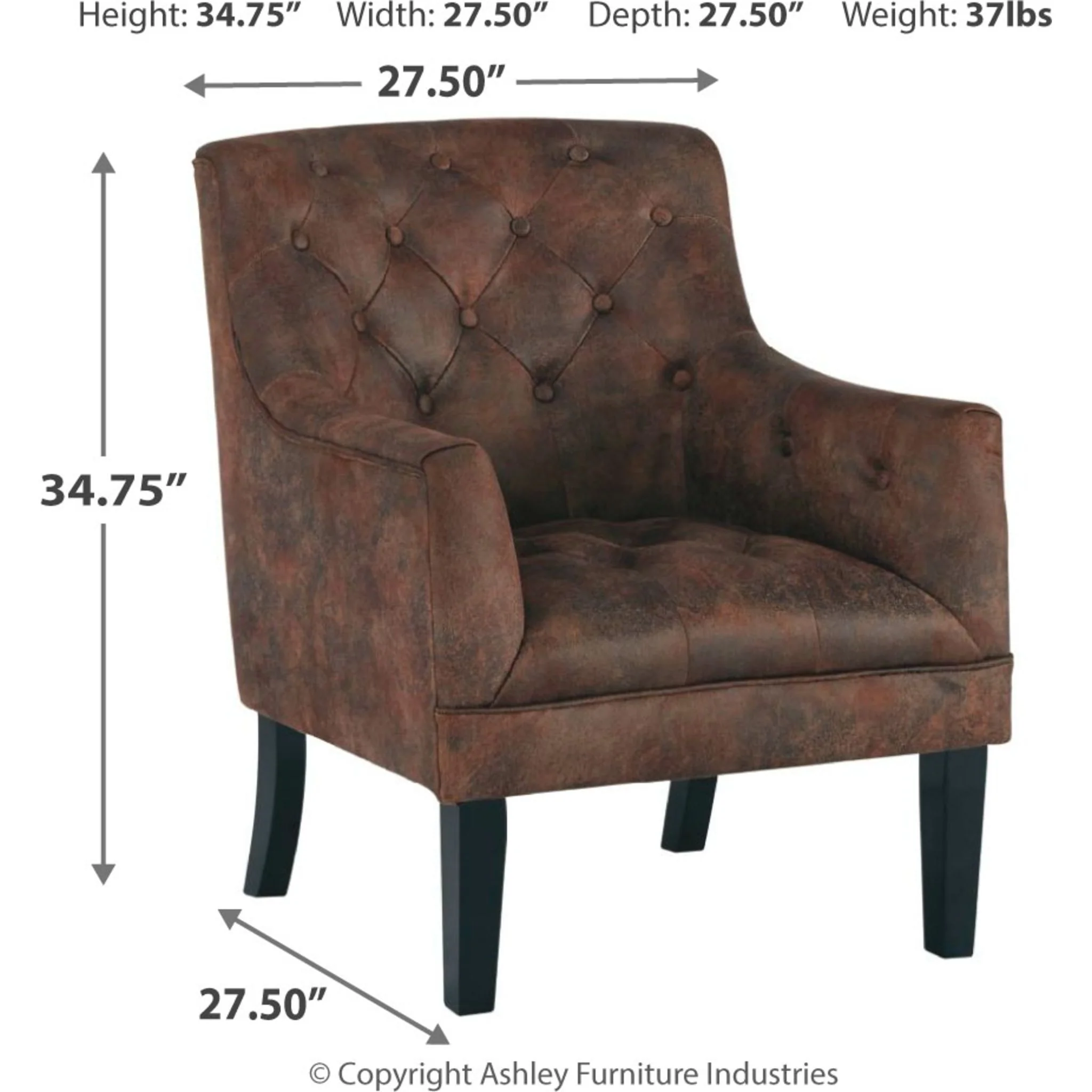 Drakelle Accent Chair - Mahogany - Image 3
