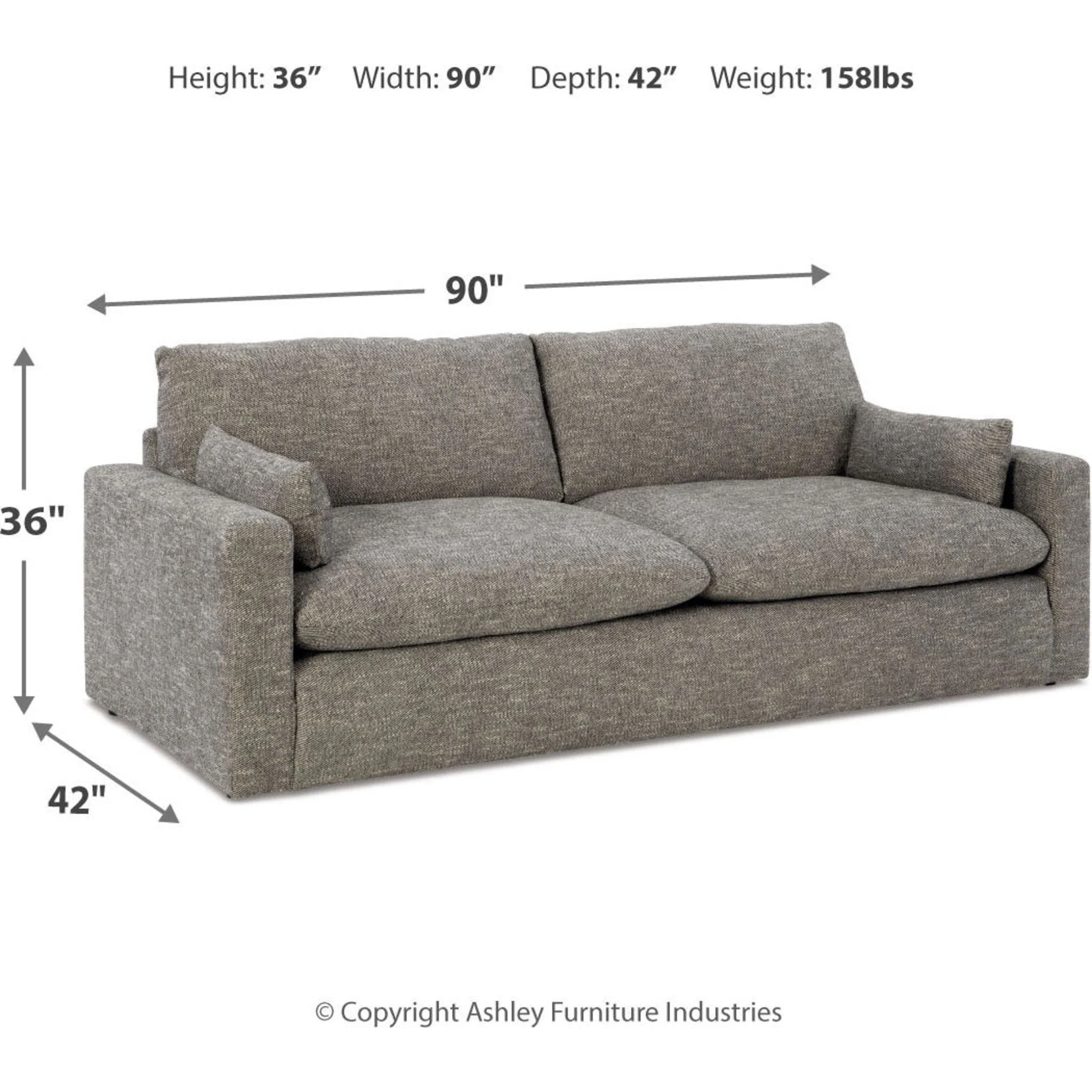 Dramatic Sofa - Granite - Image 4