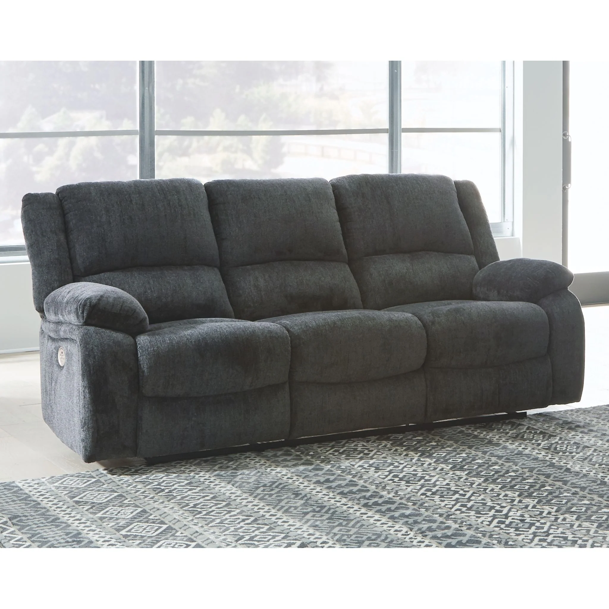 Draycoll Power Reclining Sofa - Slate - Image 2