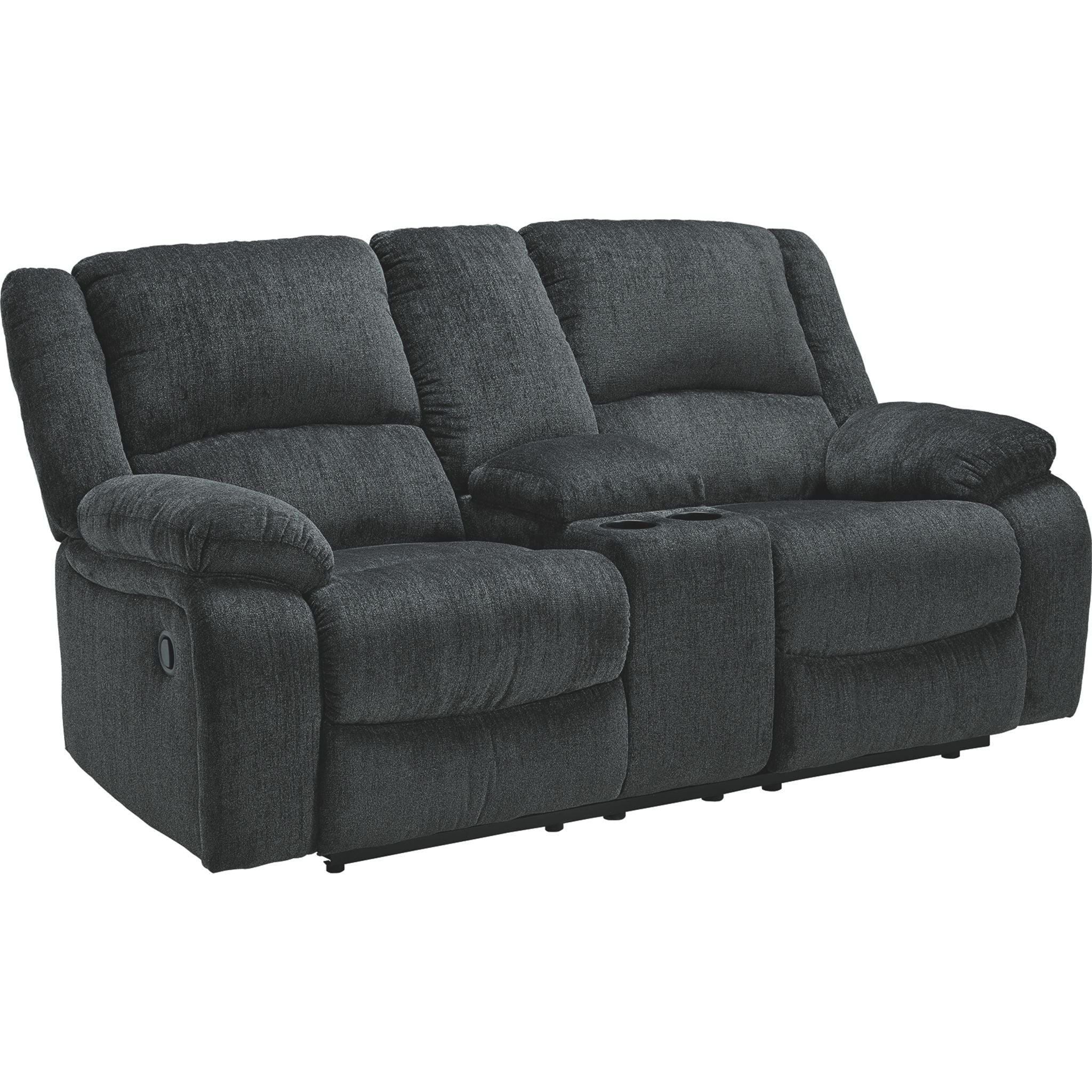 Draycoll Reclining Loveseat with Console - Slate - Image 3