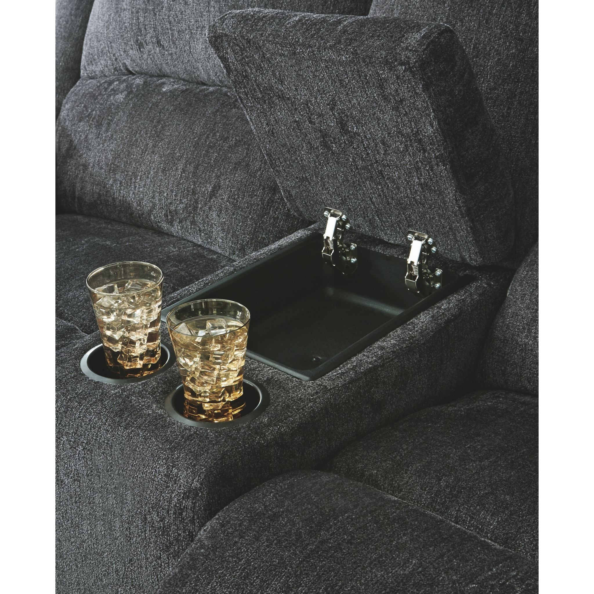 Draycoll Reclining Loveseat with Console - Slate - Image 4