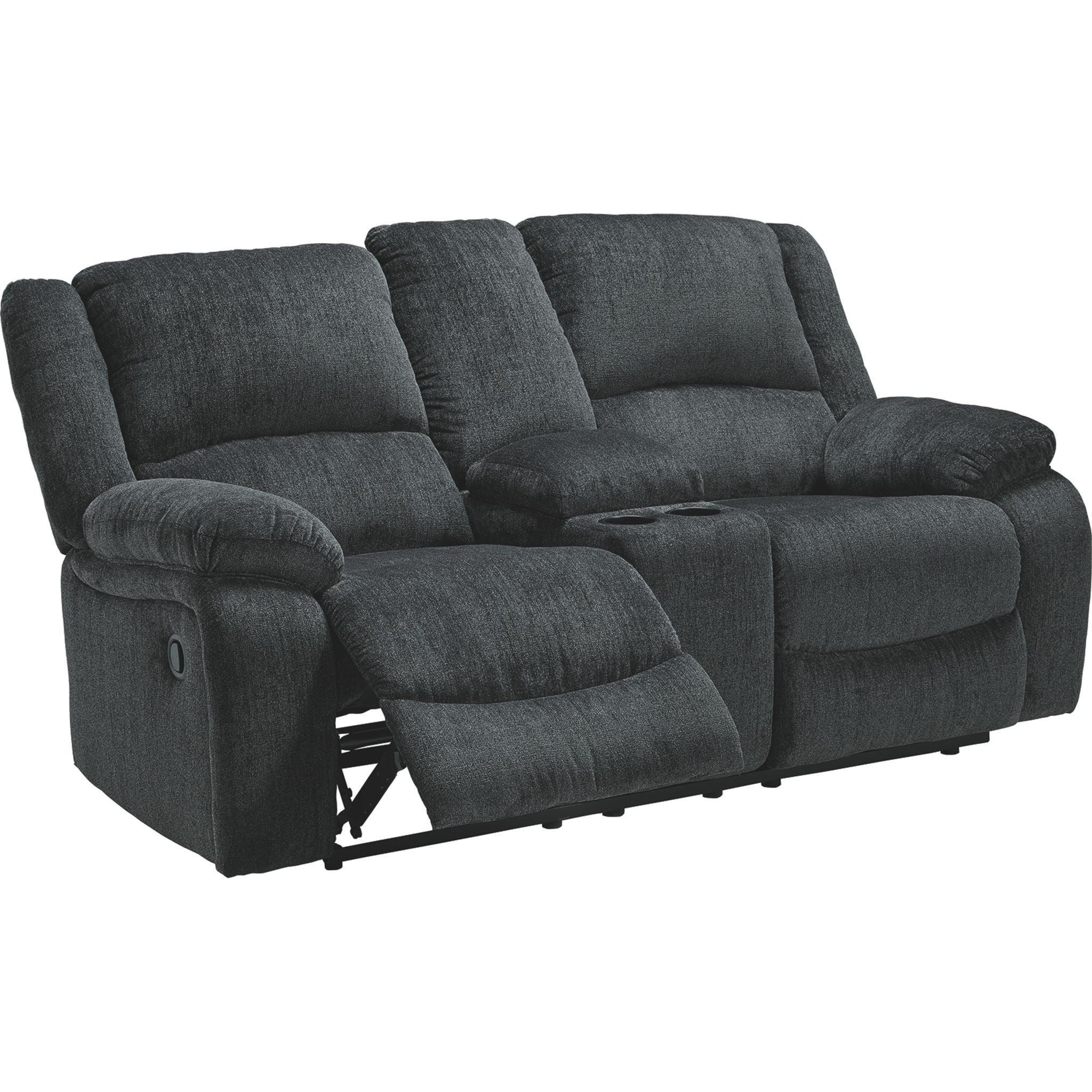 Draycoll Reclining Loveseat with Console - Slate - Image 6
