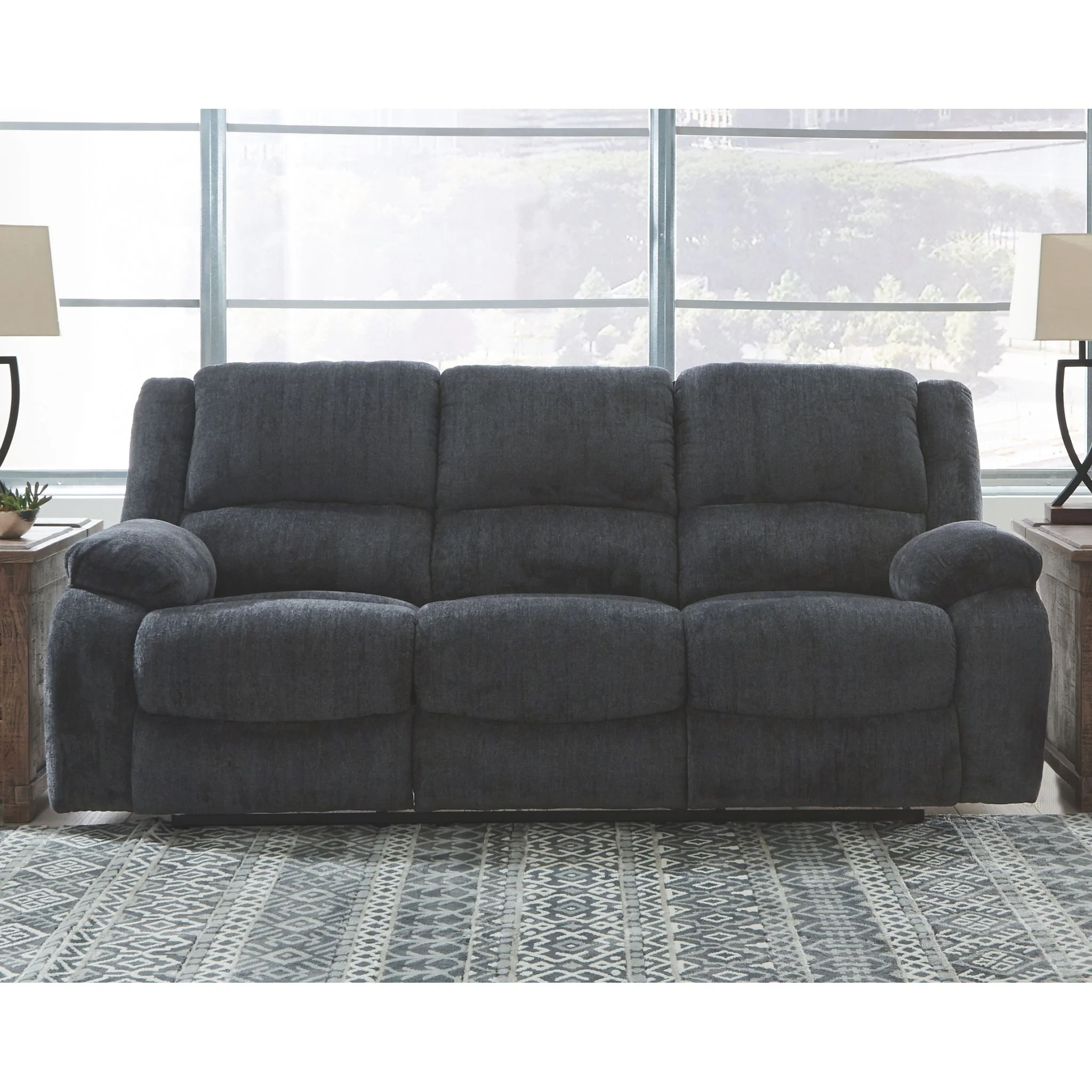 Draycoll Reclining Sofa - Slate - Image 2
