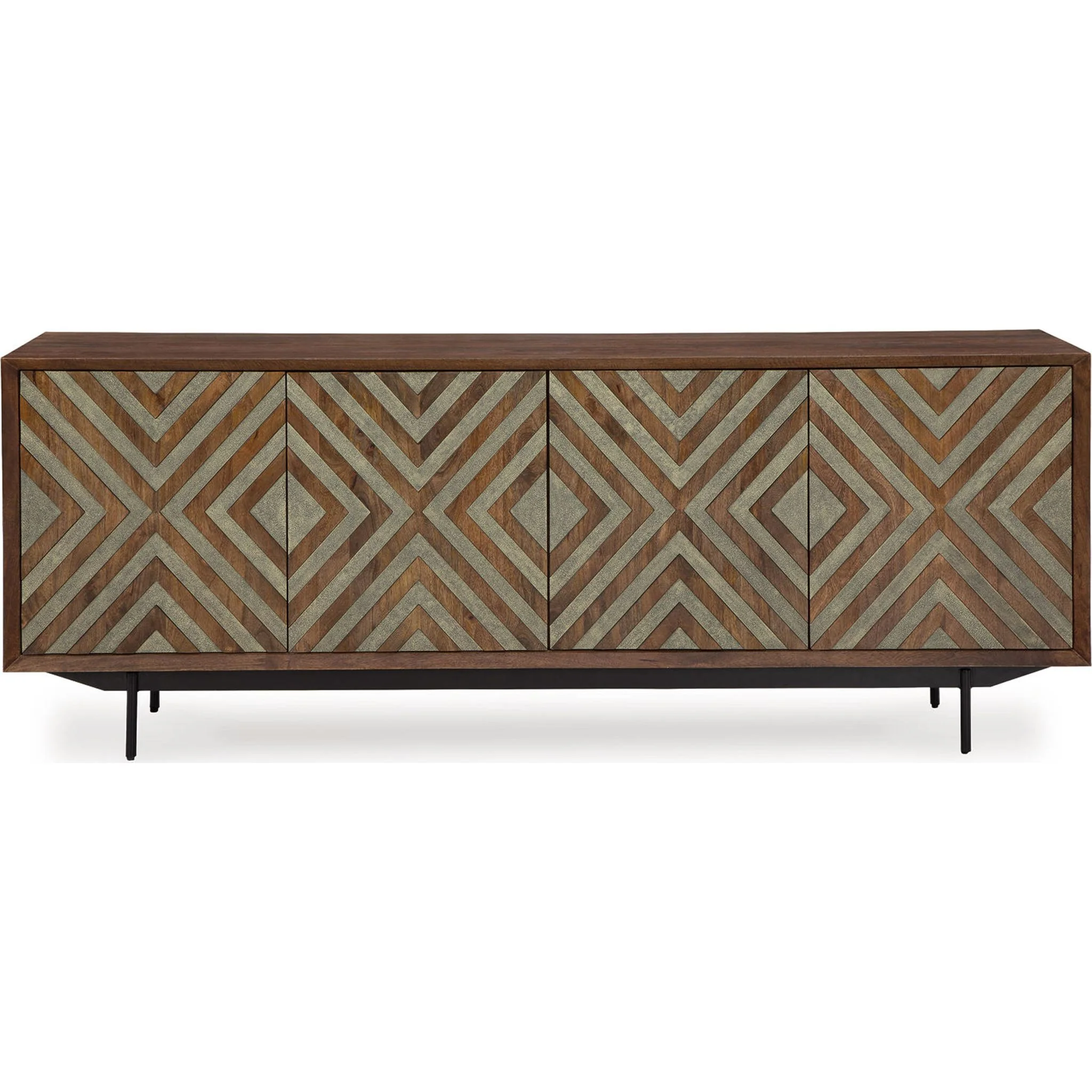 Dreggan Accent Cabinet - Brown/Gold Finish - Image 22