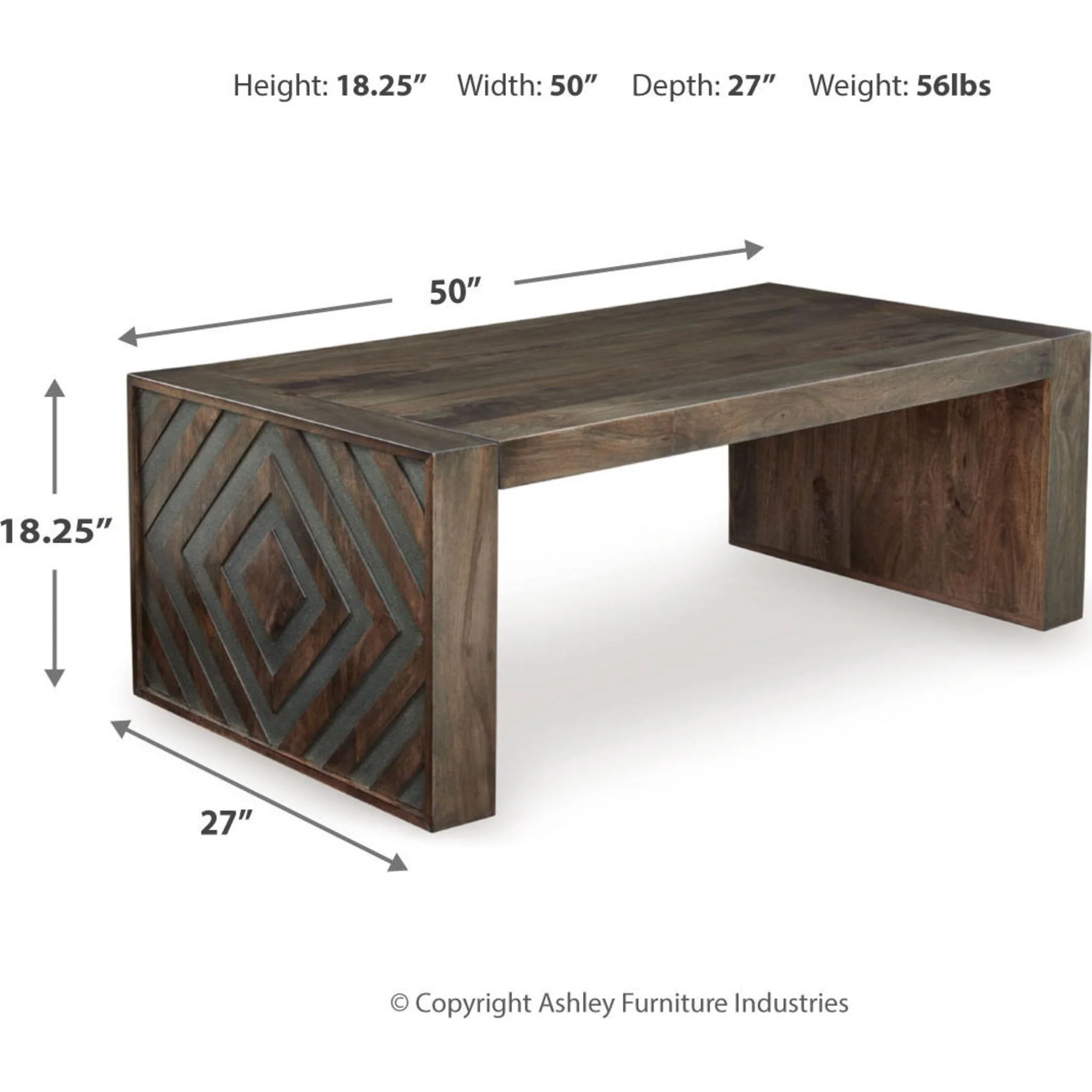 Dreggan Coffee Table - Brown - Image 3