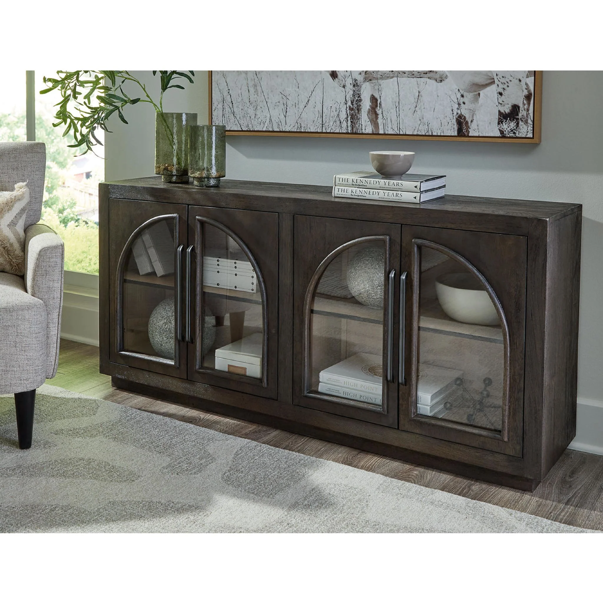 Dreley Accent Cabinet - Grayish Brown - Image 2