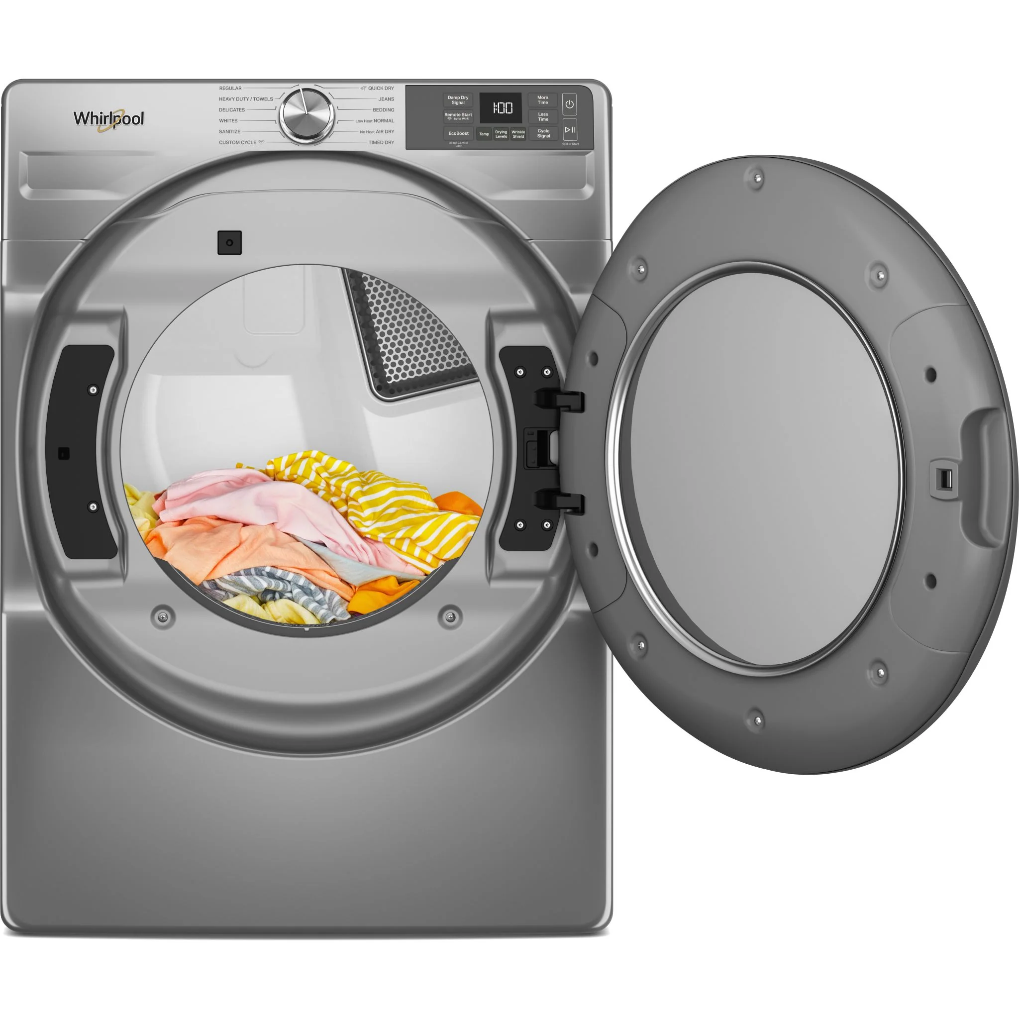Whirlpool 7.4 cu. ft. Smart Front Load ENERGY STAR Electric Dryer with Wrinkle ShieldOption -Radiant Silver (YWED5720RR) - Image 5