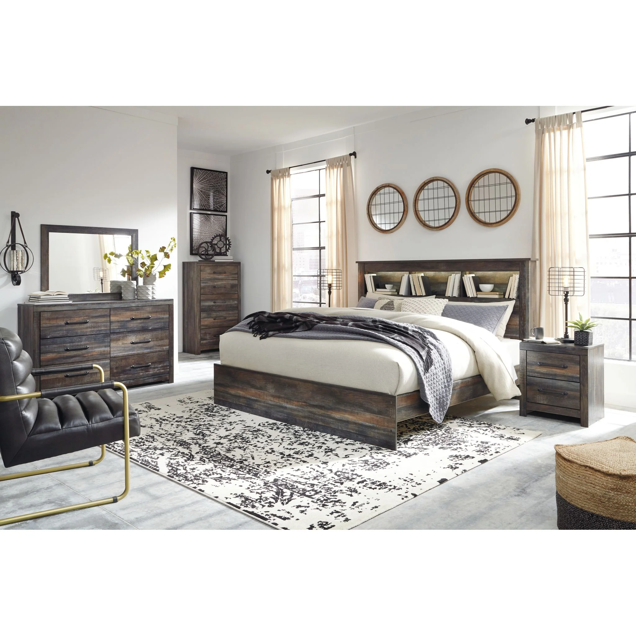 Drystan 5 Piece Bookcase Bedroom - Multi - Image 17