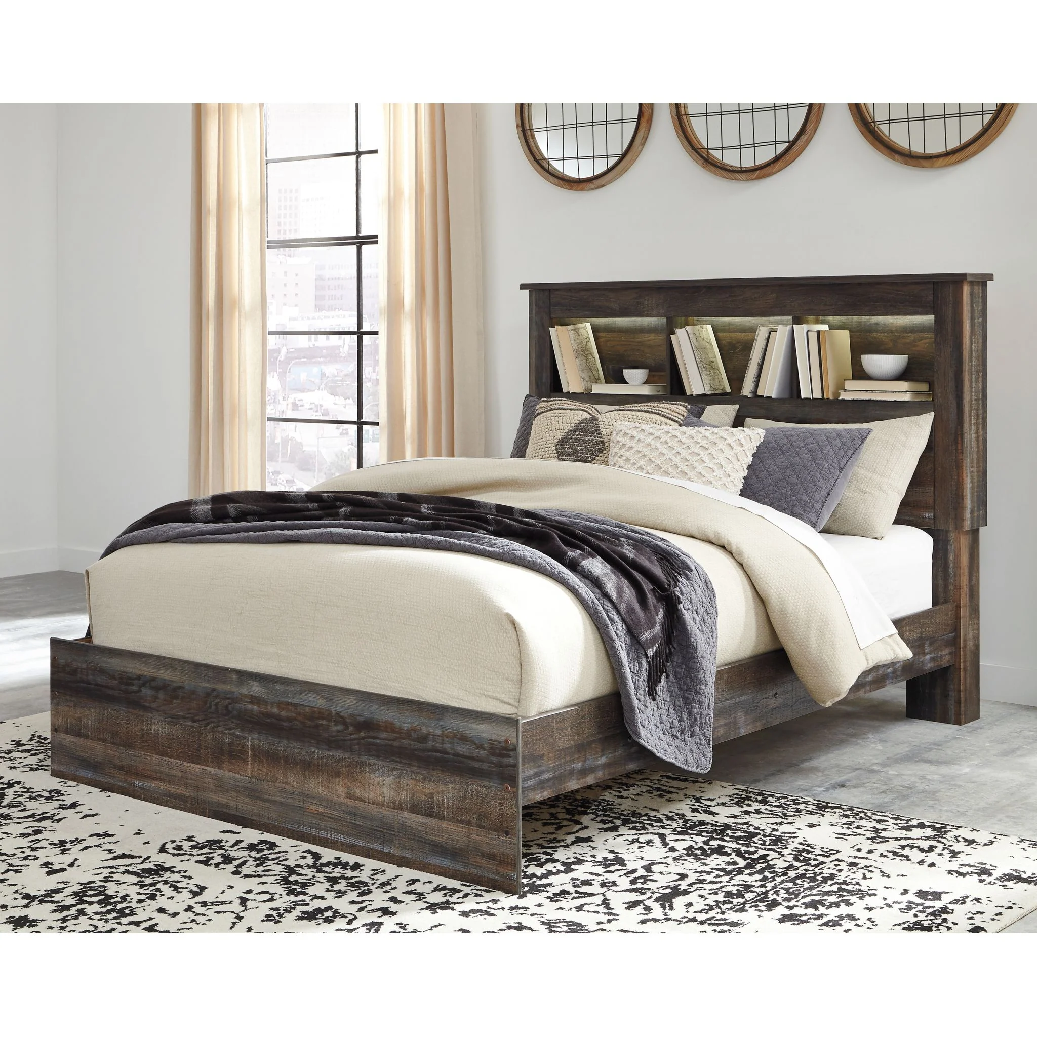Drystan 5 Piece Bookcase Bedroom - Multi - Image 2