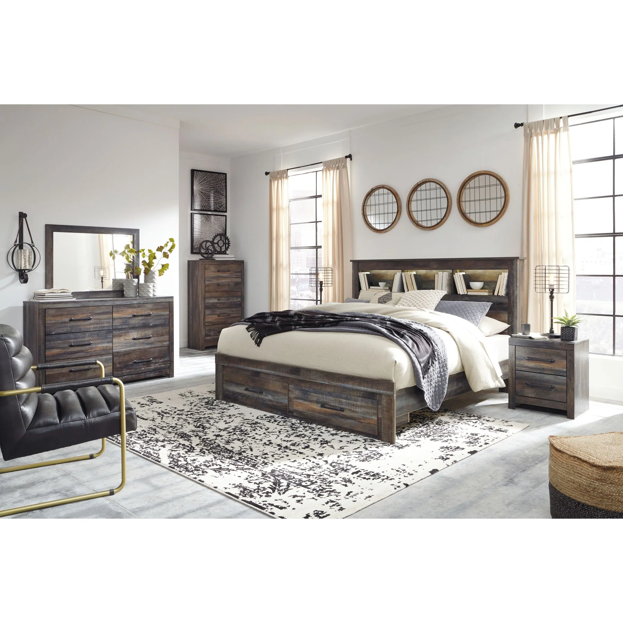 Drystan 5 Piece King Storage Bedroom - Multi - Image 2