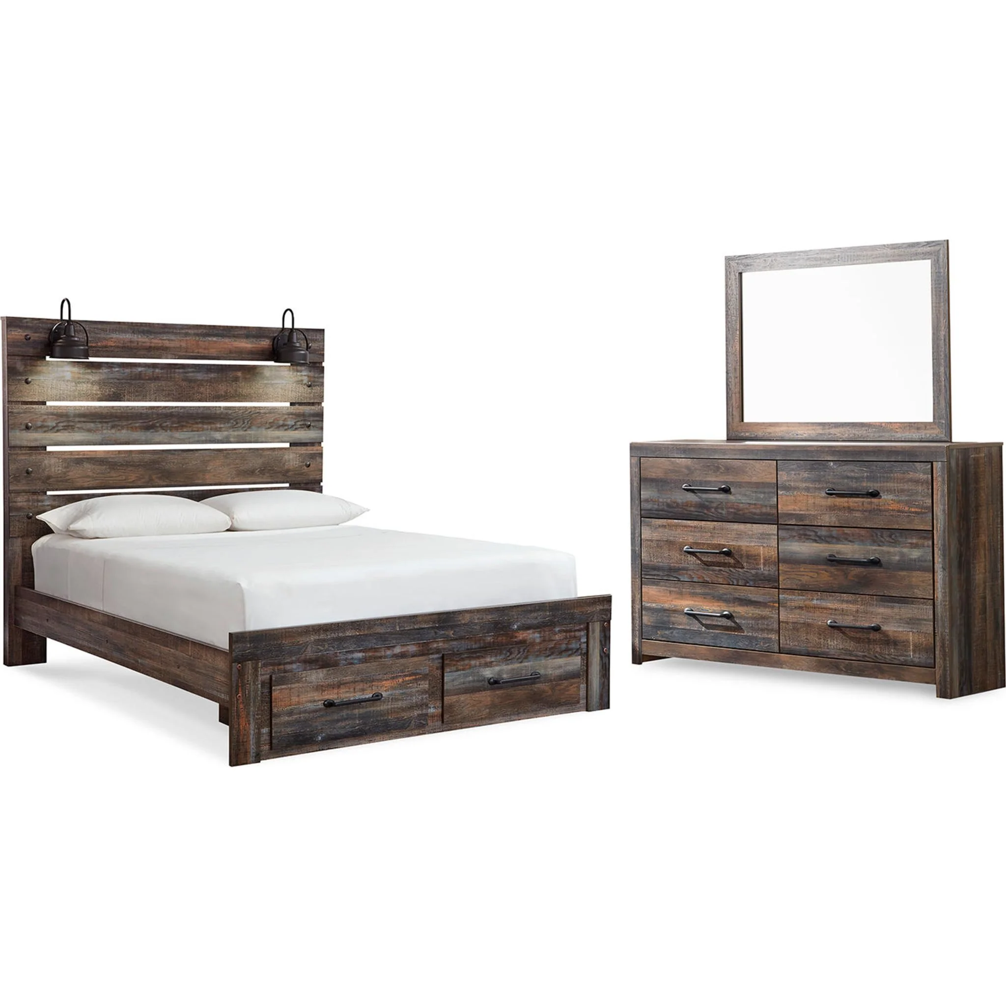 Drystan 5 Piece Queen Storage Bedroom - Multi