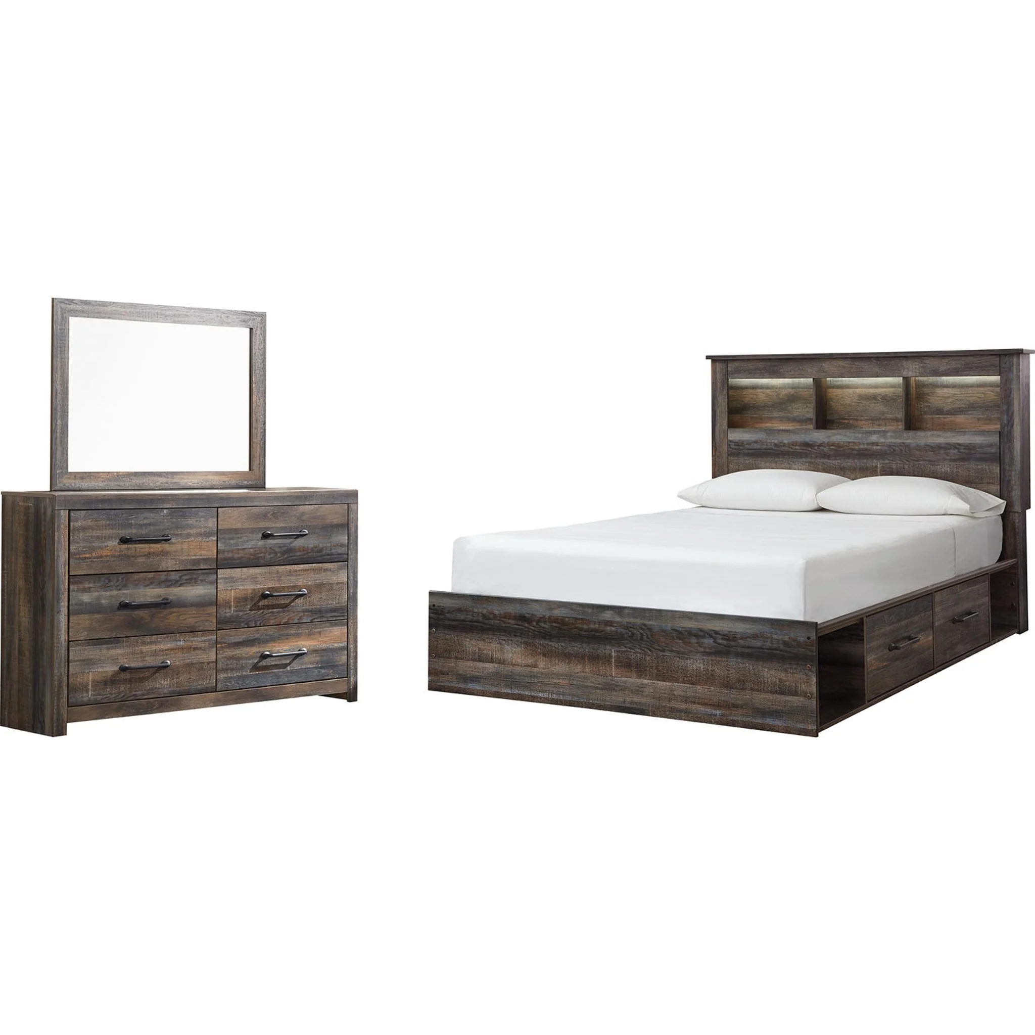 Drystan 5 Piece Queen Storage Bedroom - Multi - Image 23