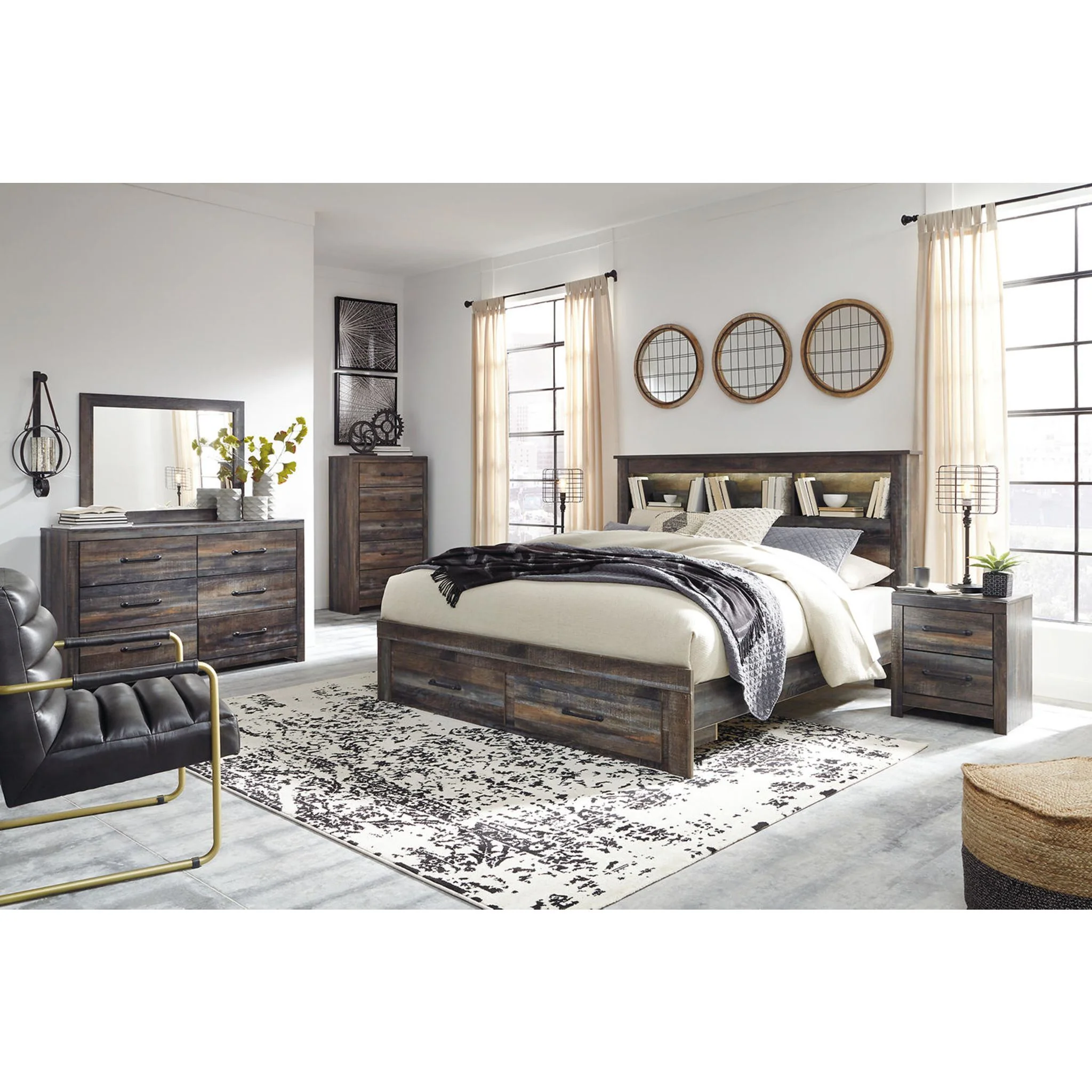 Drystan 5 Piece Queen Storage Bedroom - Multi - Image 6
