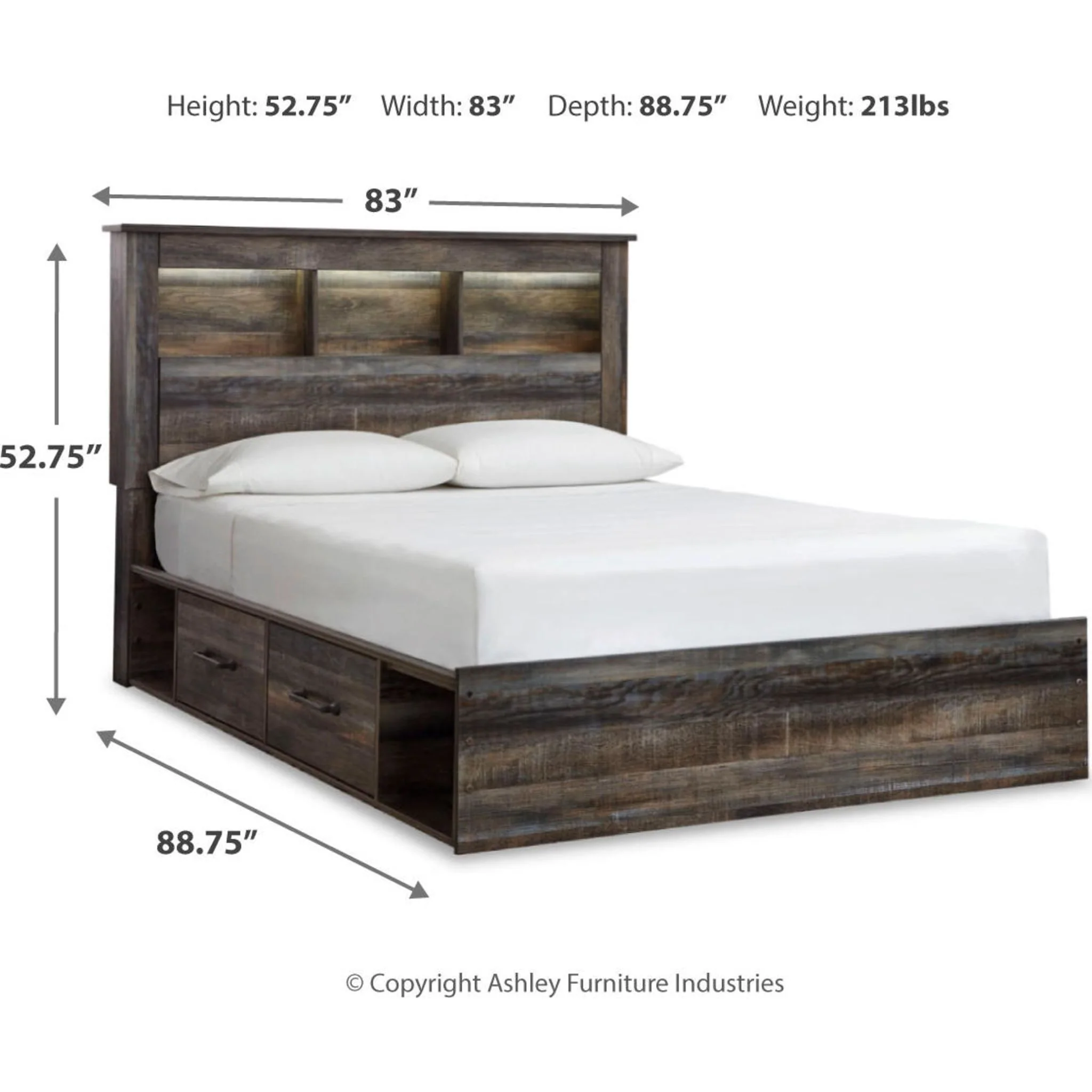 Drystan Bookcase Bed with 2 Drawer Storage - Multi - Image 10